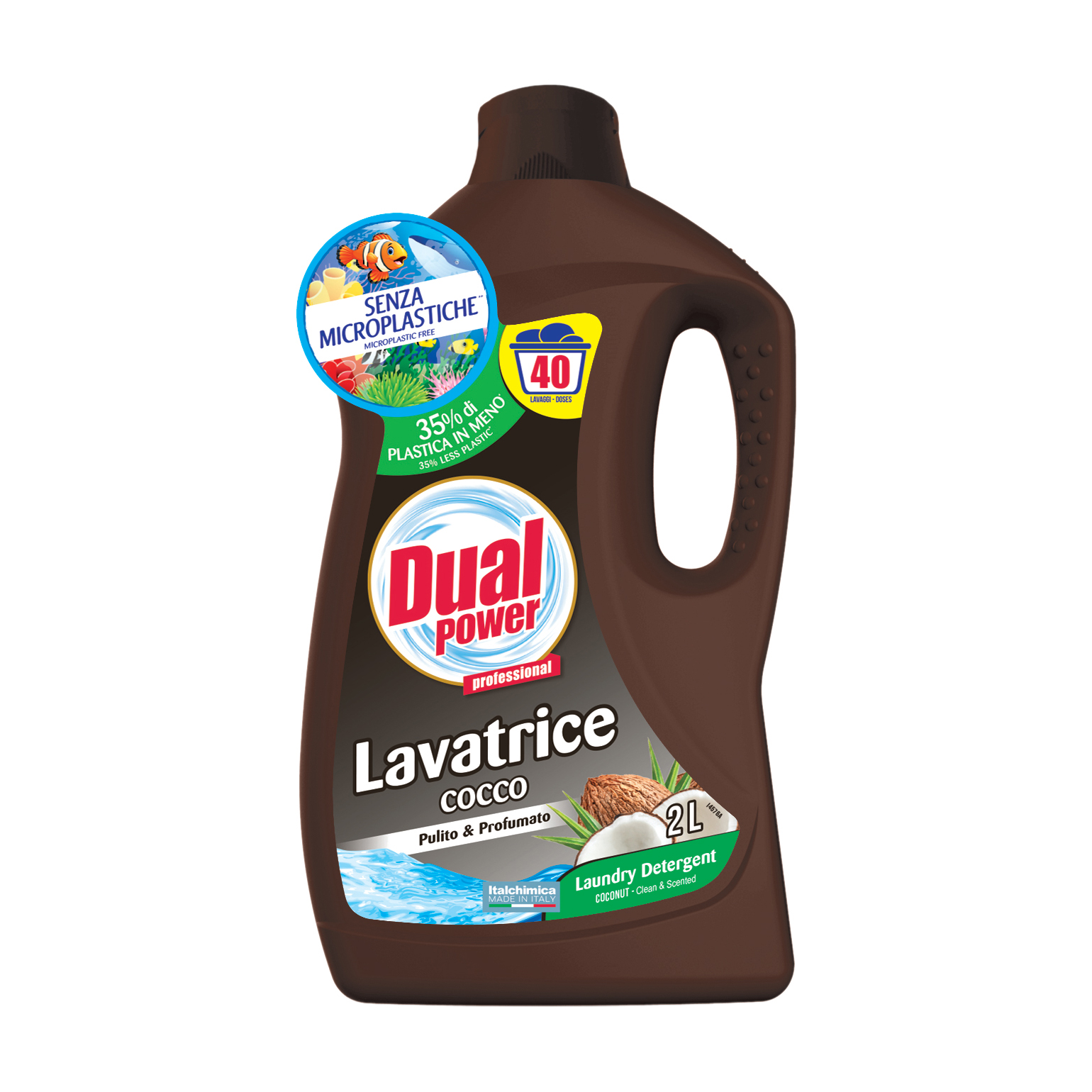 

Засіб для прання Dual Power Кокос, 40 циклів прання, 2 л