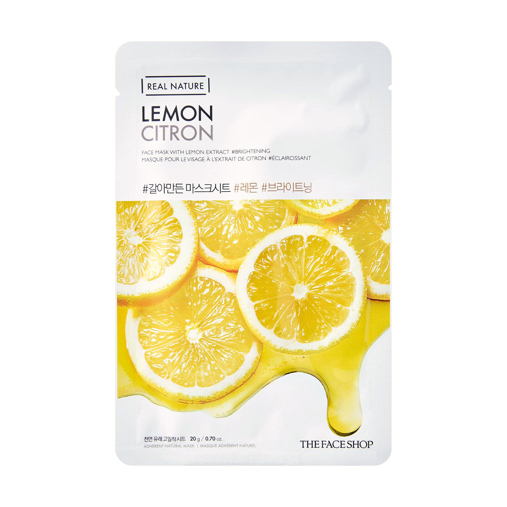 

Уцінка! Тканинна маска для обличчя The Face Shop Real Nature Lemon Face Mask з екстрактом лимона, 20 г