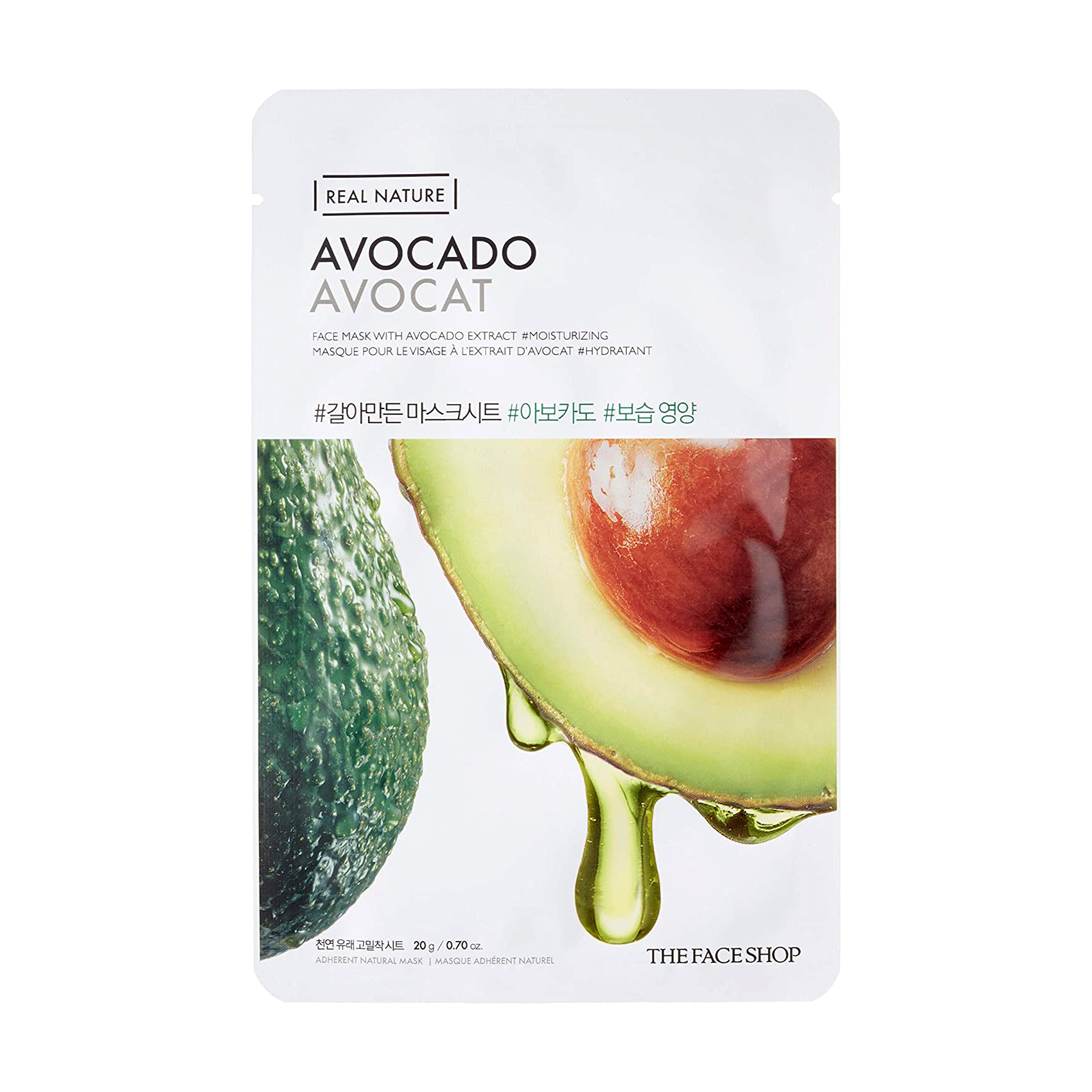 

Уцінка! Тканинна маска для обличчя The Face Shop Real Nature Avocado Face Mask з екстрактом авокадо, 20 г
