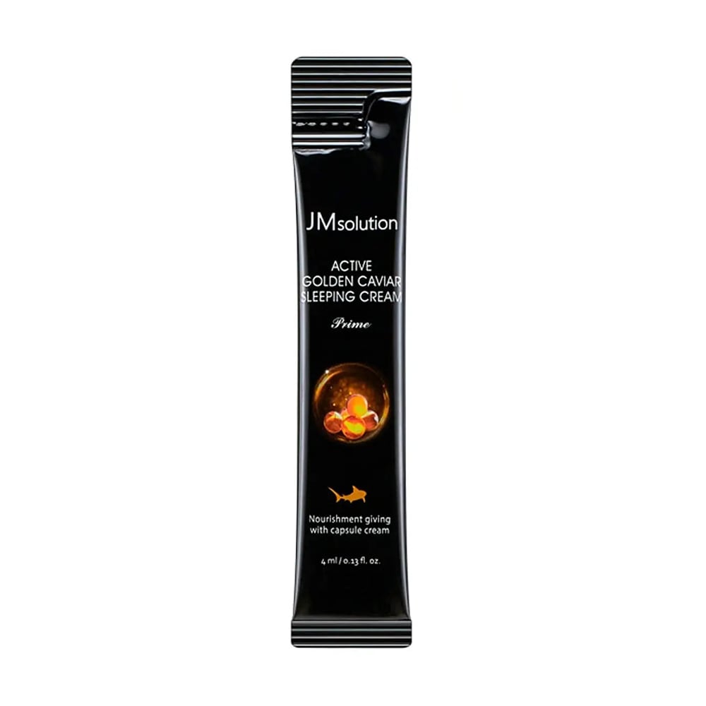 

Нічний крем для обличчя JMsolution Active Golden Caviar Sleeping Cream з екстрактом ікри та золотом, 4 мл