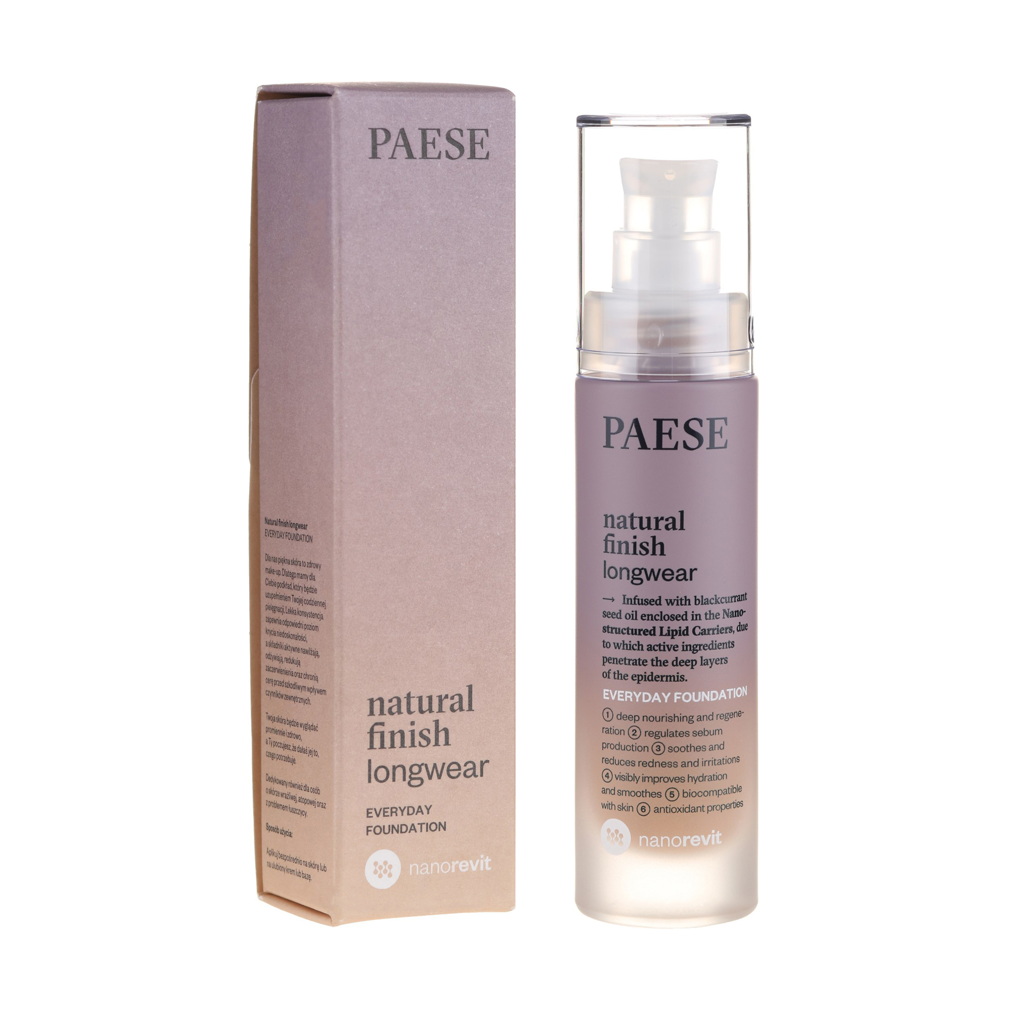 

Тональний крем для обличчя Paese Natural Finish Longwear 06 Honey, 35 мл