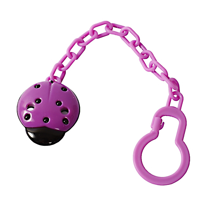 

Ланцюжок для пустушки з кліпсою Курносики Божа корівка, фіолетова, від народження (7087)