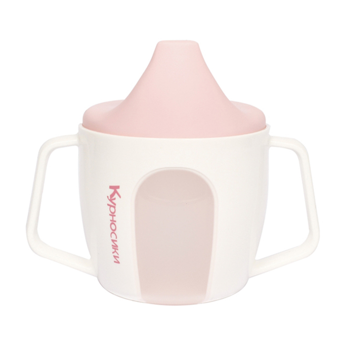 

Чашка-поїлка Курносики з ручками та твердим носиком, від 9 місяців, рожева, 150 мл (7019)