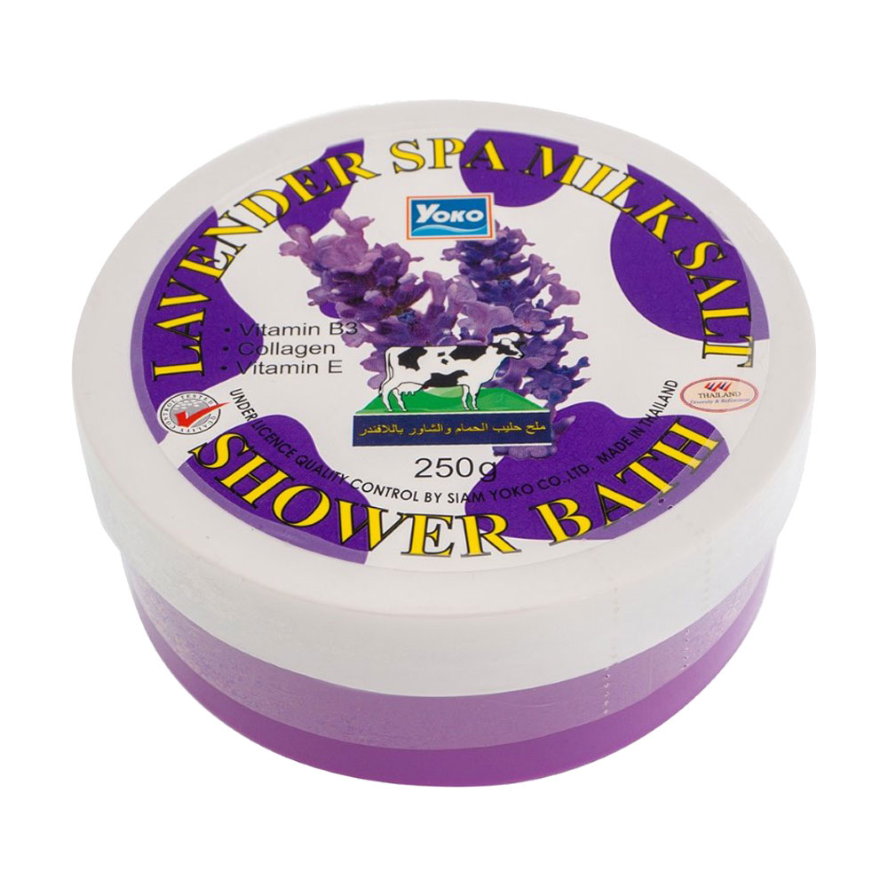 

Уцінка! Скраб-сіль для душу Yoko Lavender Spa Milk Salt Shower Bath з олією лаванди, 250 г