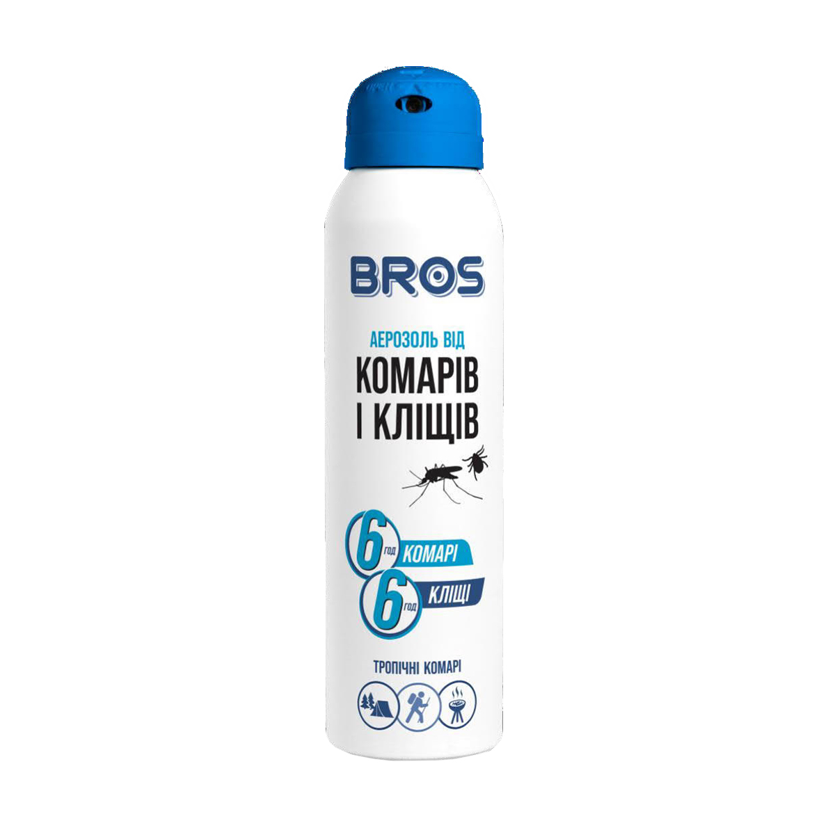 

Аерозоль від комарів та кліщів Bros, захист до 6 годин, 90 мл