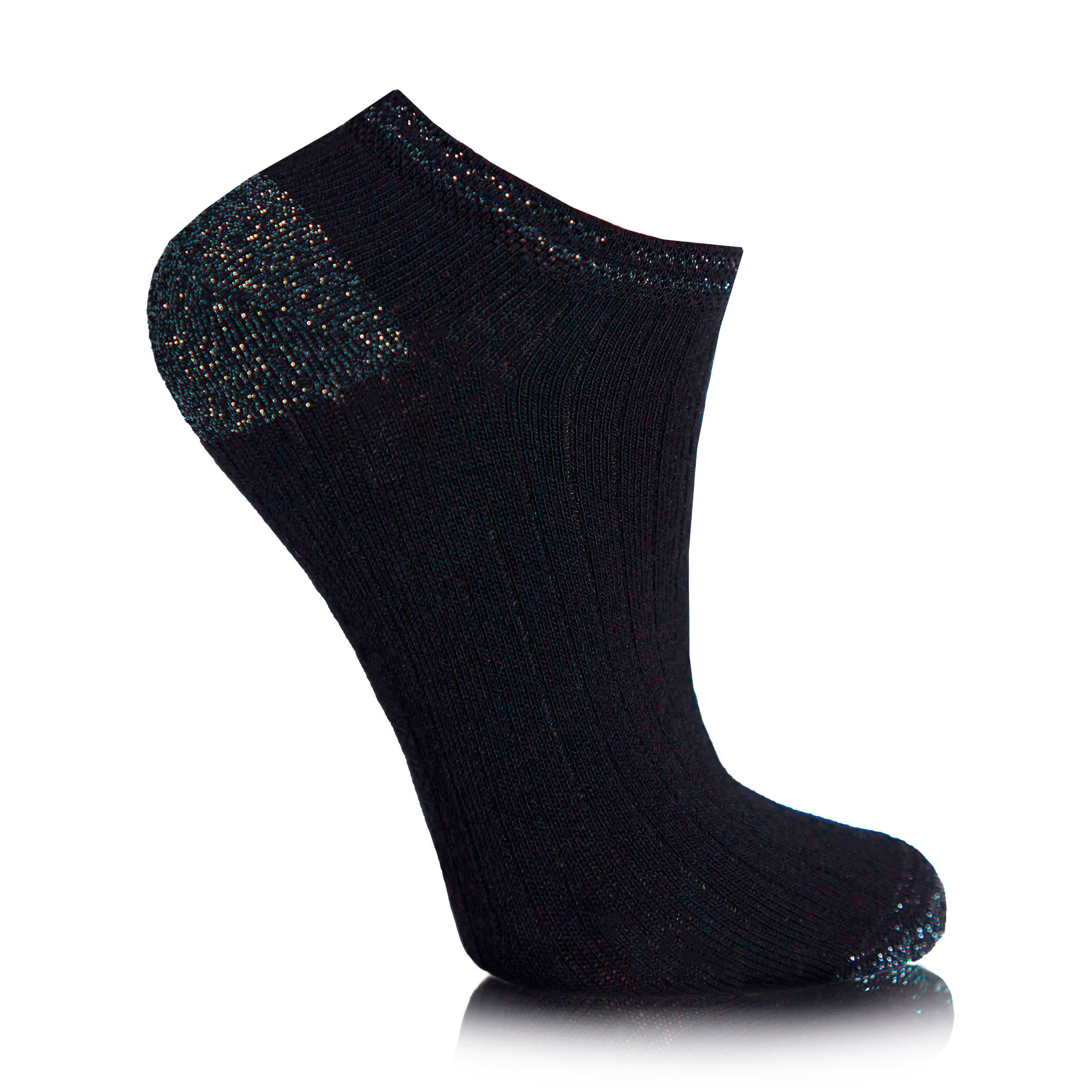 

Шкарпетки жіночі AmiGА укорочені, з люрексом, чорні, розмір 23-25