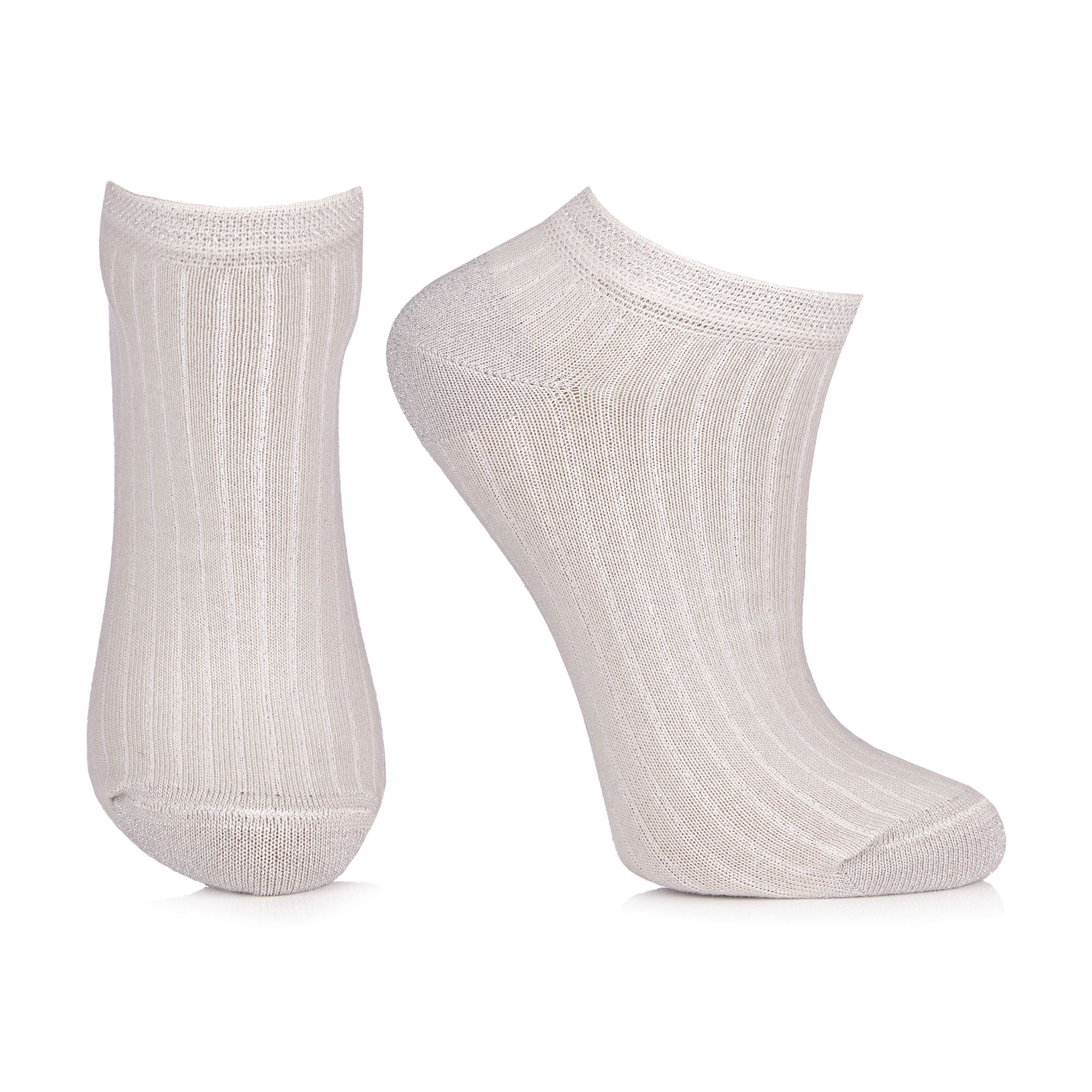 

Шкарпетки жіночі AmiGА укорочені, з люрексом, бежеві, розмір 23-25