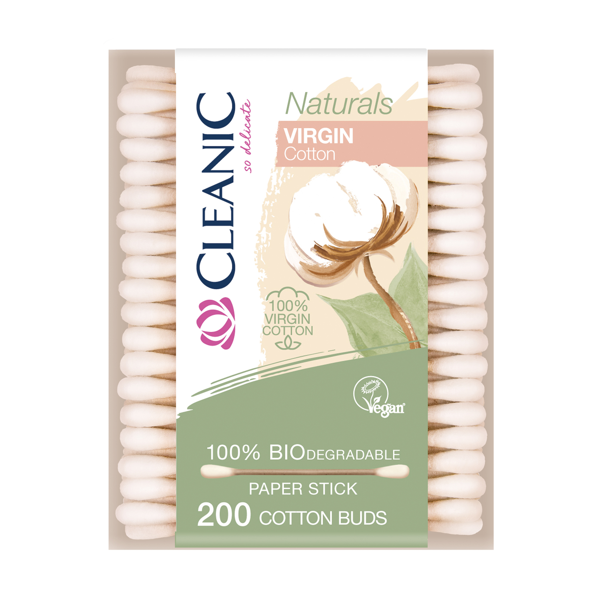 

Уцінка! Ватні палички Cleanic Naturals, 200 шт (коробка)