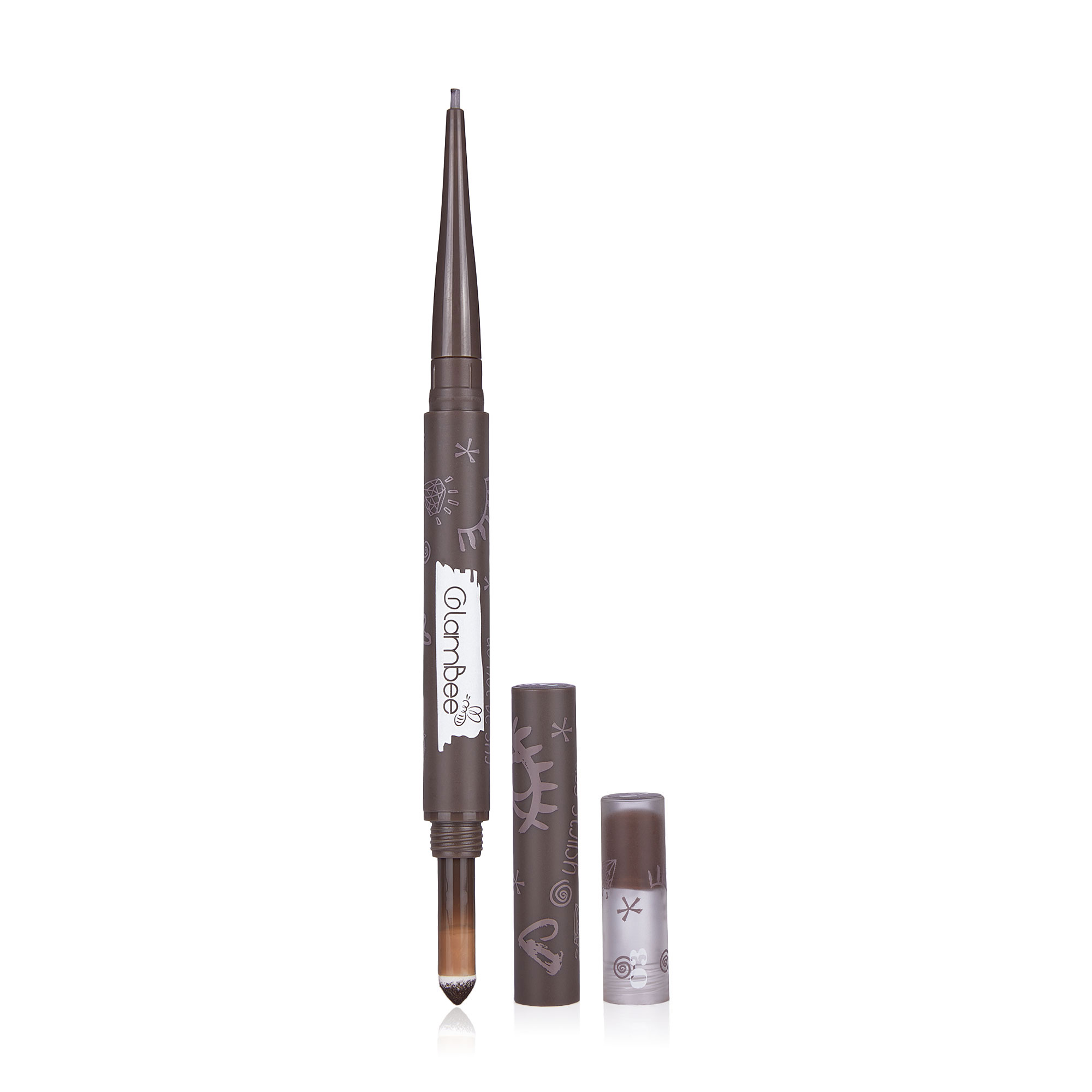 

Олівець та гель для брів GlamBee Wow Brow Pencil & Gel 03, 0.6 г