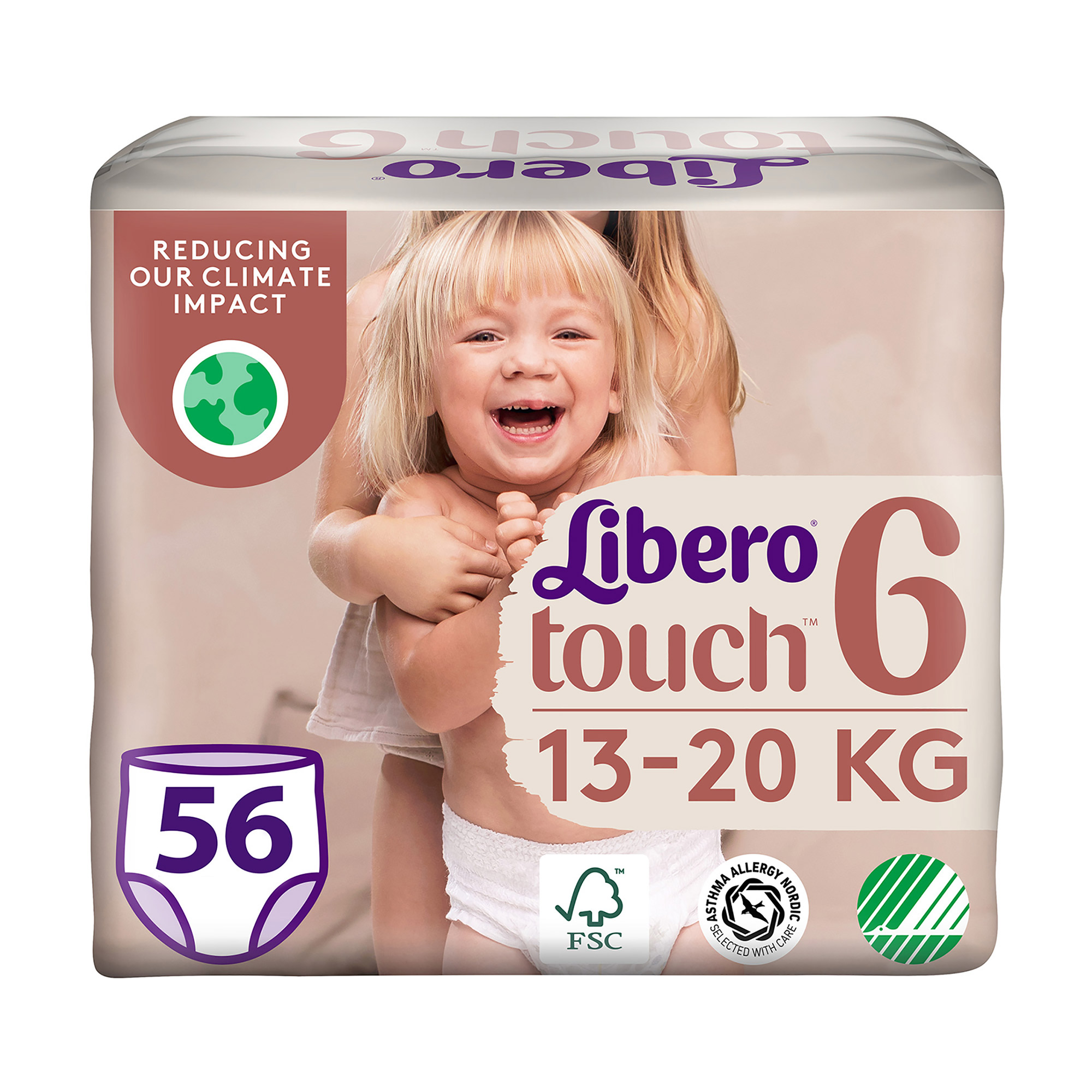 

Уцінка! Набір підгузків-трусиків Libero Touch Pants розмір 6 (13-20 кг), 2*28 шт