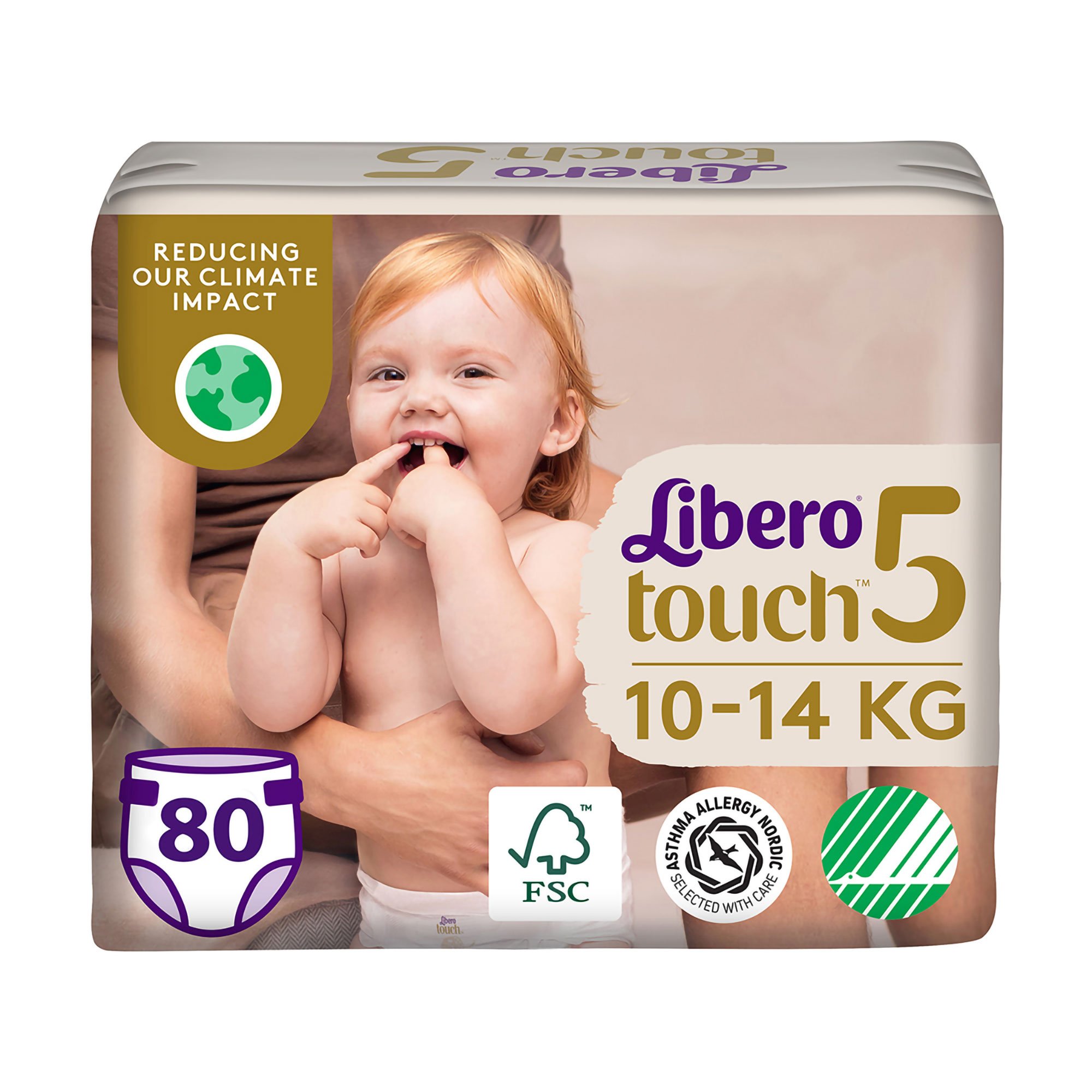 

Набір підгузків Libero Touch розмір 5 (10-14 кг), 2*40 шт