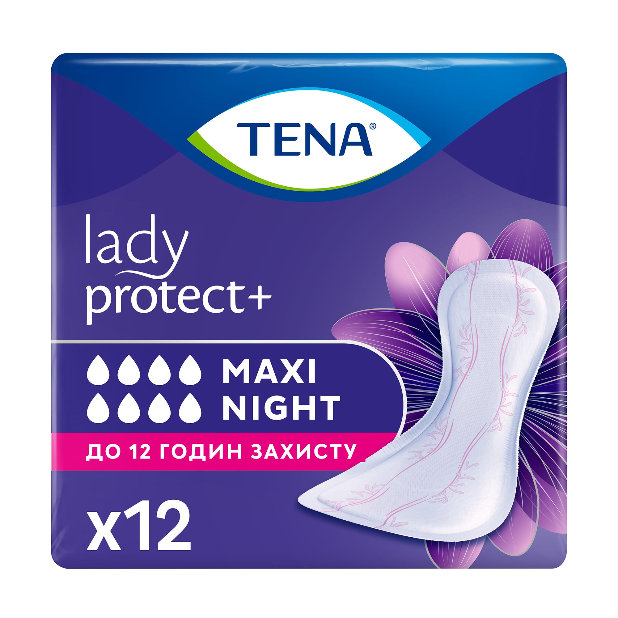 

Урологічні прокладки жіночі TENA Lady Maxi Night, 12 шт