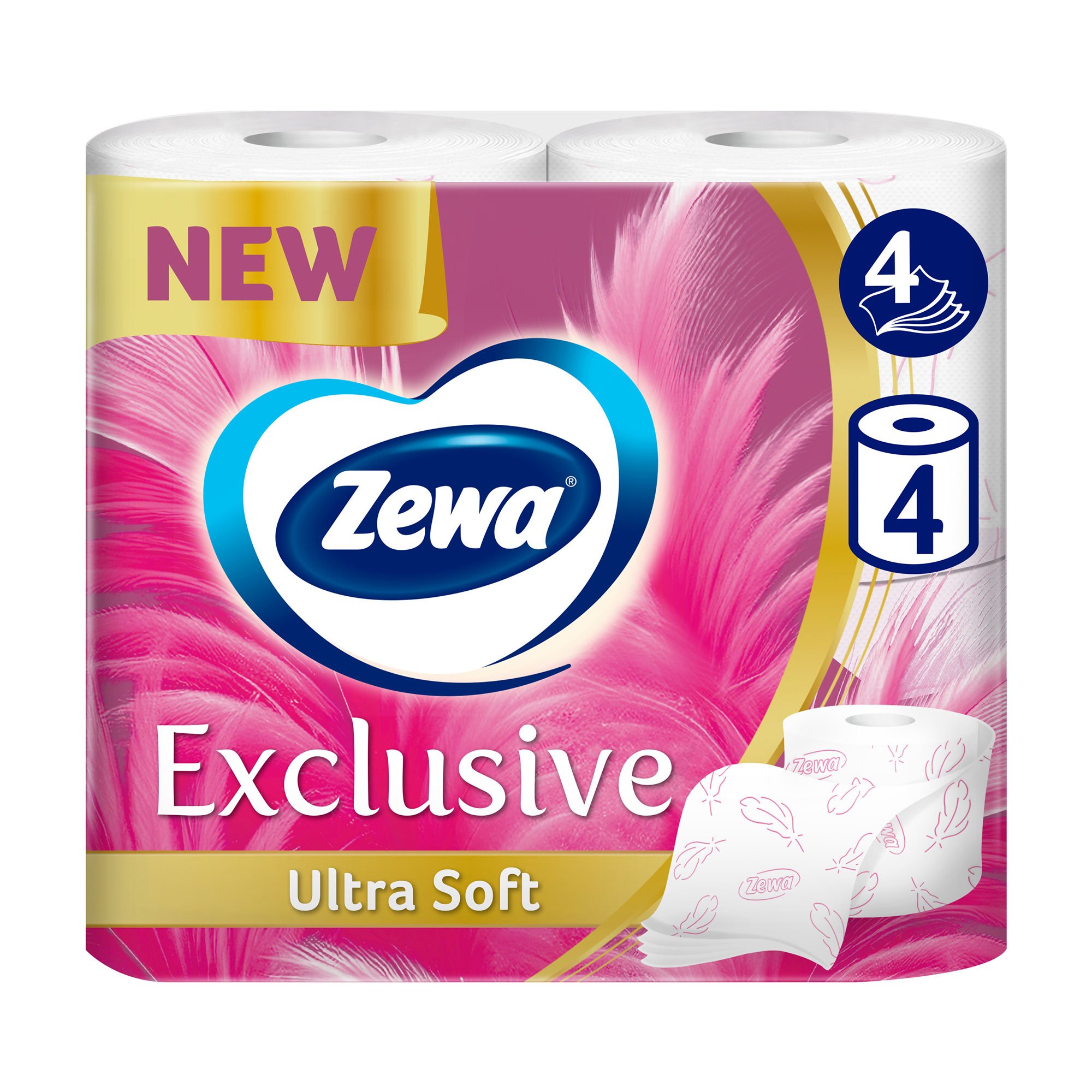 

Туалетний папір Zewa Exclusive Ultra Soft 4-шаровий, 4 шт