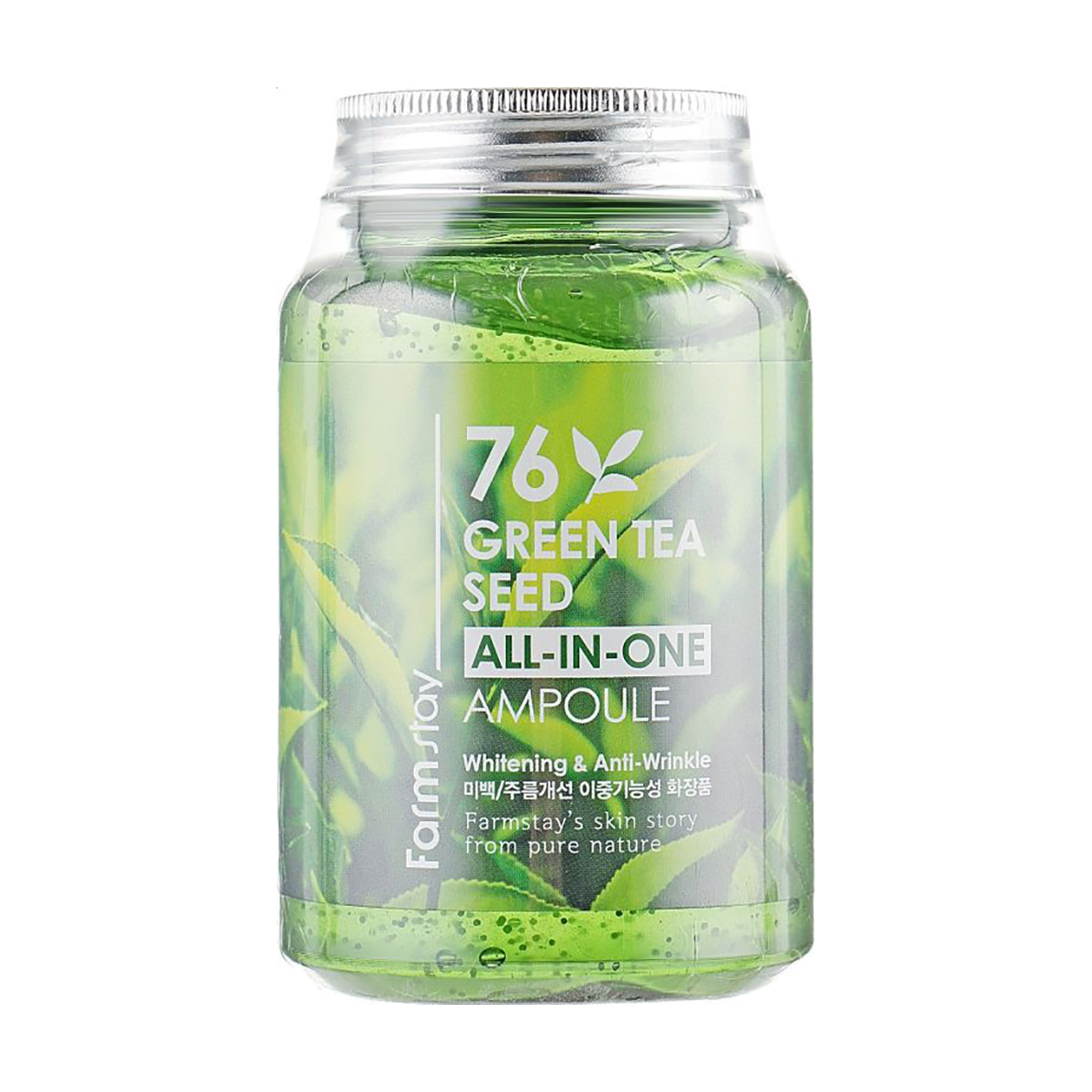 

Уцінка! Ампульна сироватка для обличчя FarmStay All-In-One 76 Green Tea Seed Ampoule з насінням зеленого чаю, 250 мл
