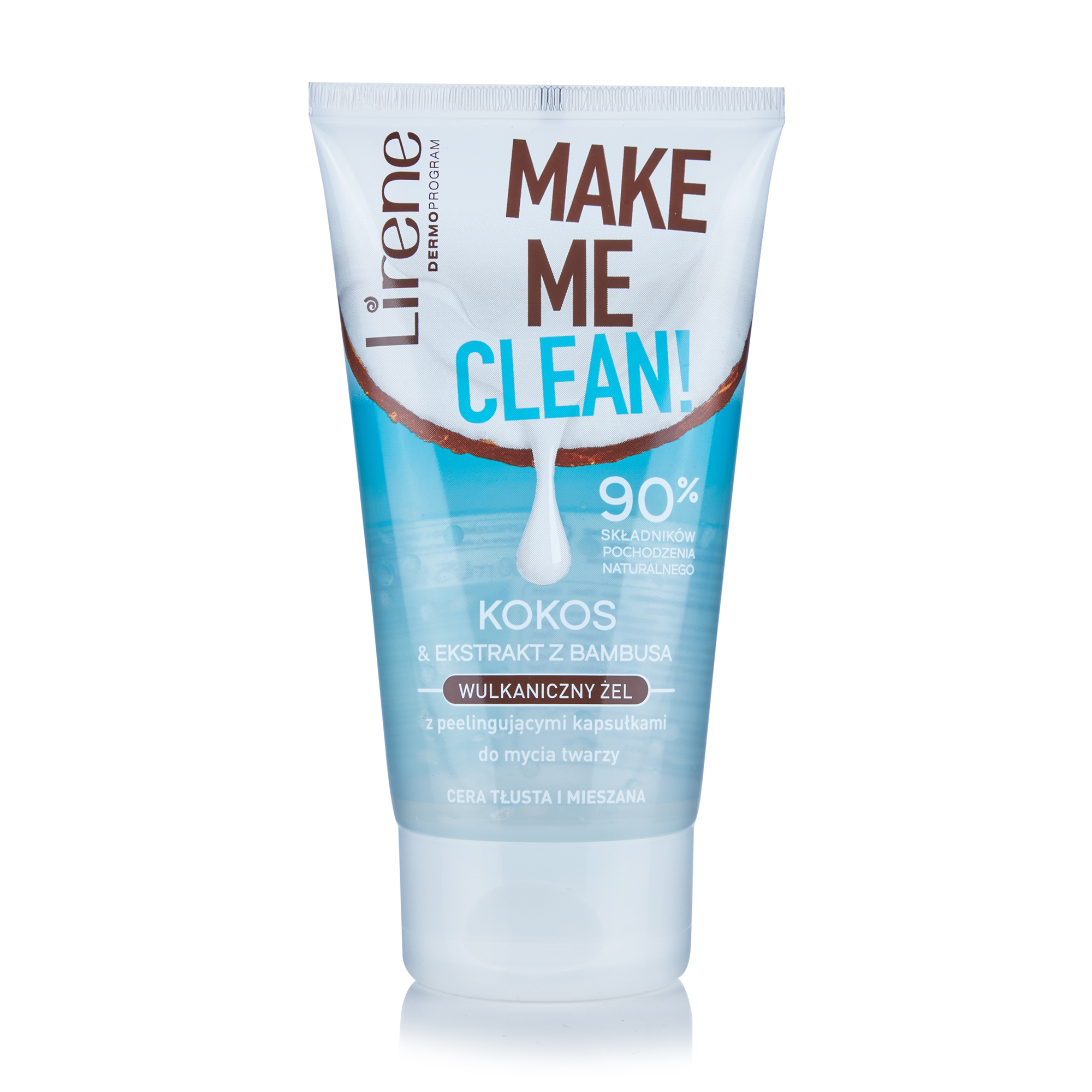 Вулканический гель для умывания Lirene MakeMe Clean! для жирной и комбинированной кожи, 150 мл