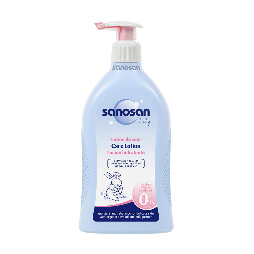 

Дитячий зволожувальний лосьйон Sanosan Baby Care Lotion гіпоалергенний, 500 мл