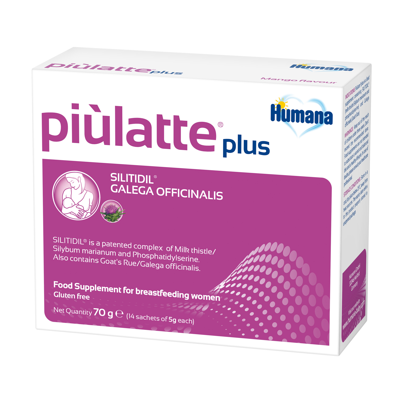 

Комплекс для підвищення лактації Humana Piulatte Plus в порошку, 70 г