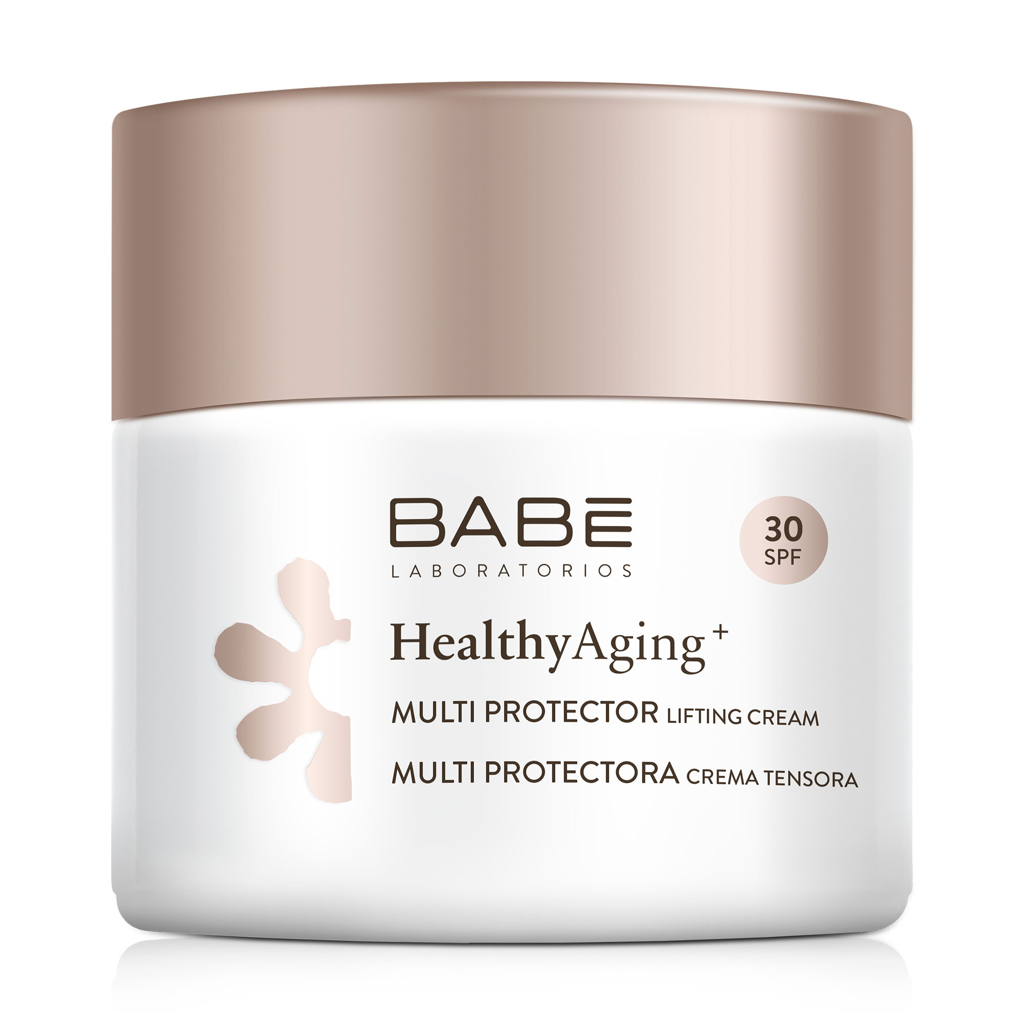 Мультизахисний денний крем для обличчя BABE Laboratorios Healthy Aging+ з DMAE SPF 30 з ефектом ліфтингу, 50 мл