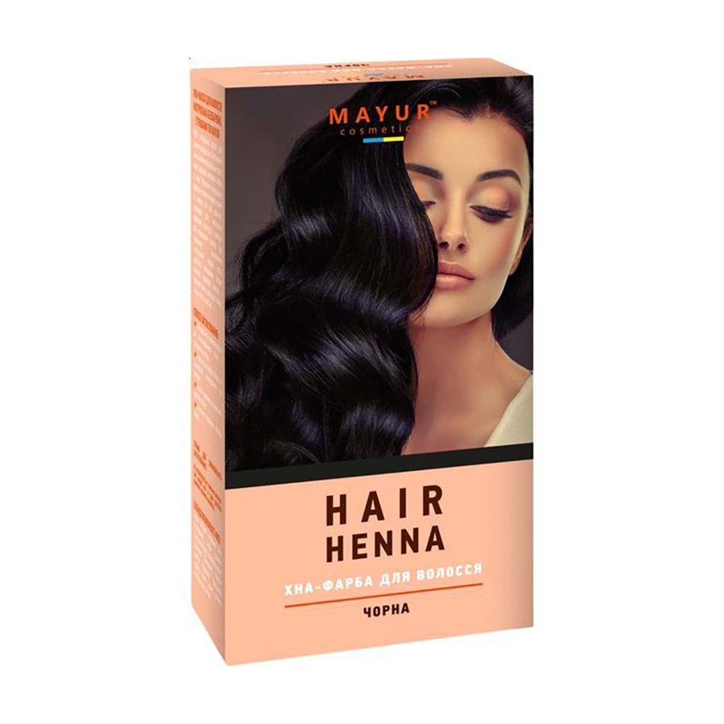 

Фарба для волосся на основі хни Mayur чорна, 25 г