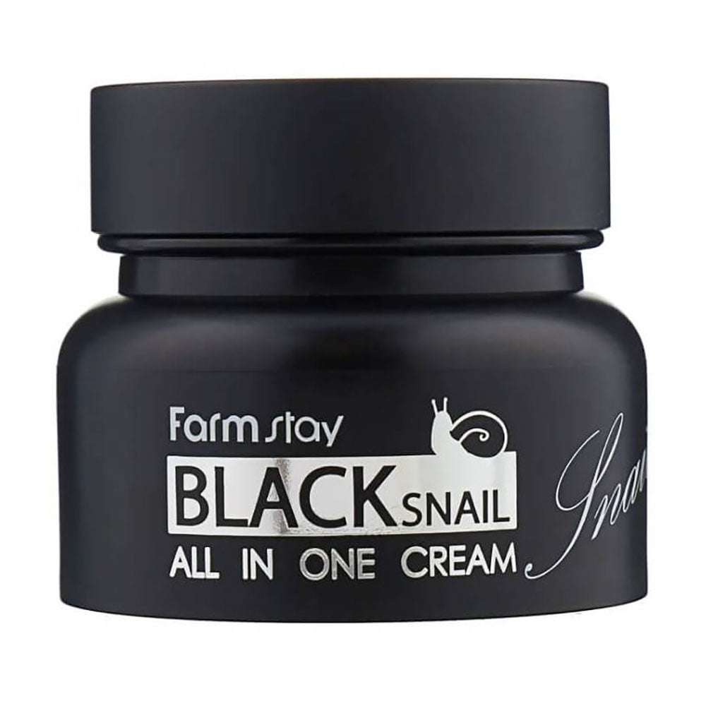 Багатофункціональний крем для обличчя FarmStay All-In-One Black Snail Cream з муцином чорного равлика, 100 мл