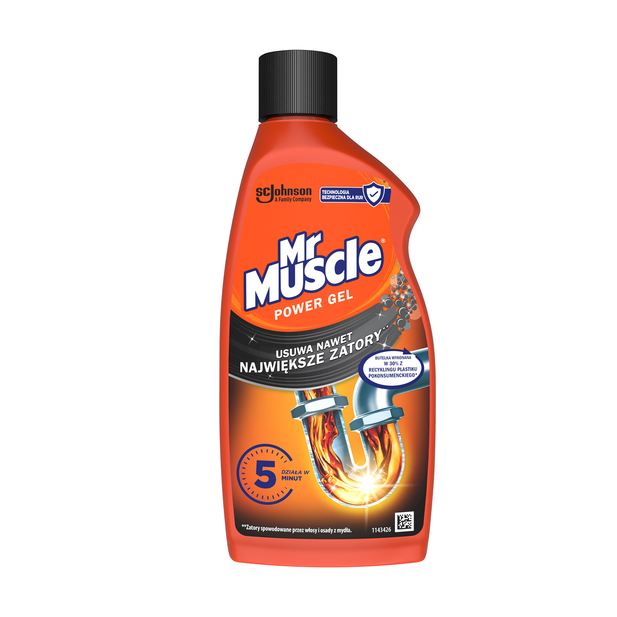 

Уцінка! Гель для прочищення труб на кухні Mr Muscle проти важких засмічень, 500 мл