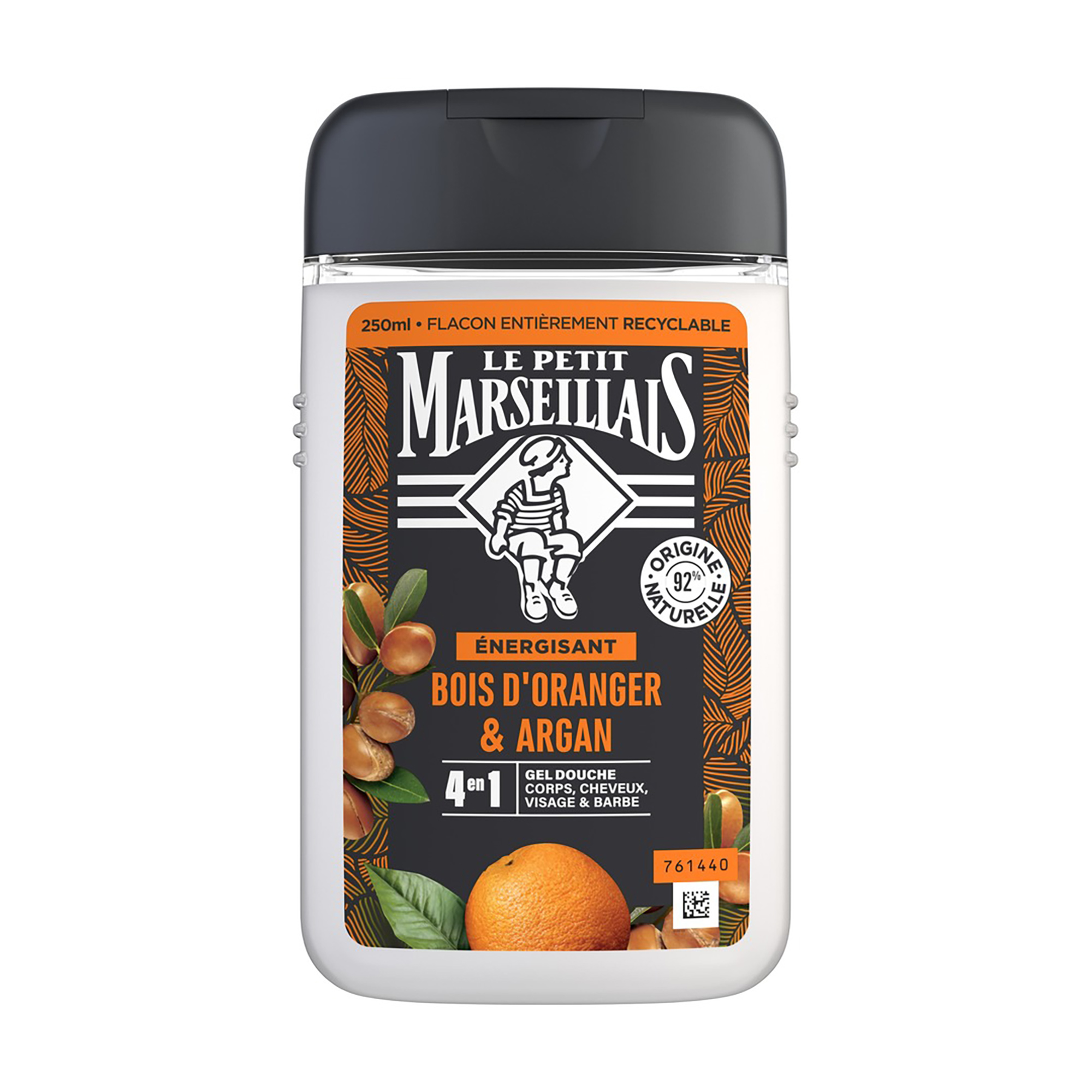 

Чоловічий гель-шампунь Le Petit Marseillais Апельсинове дерево та арганія, 250 мл