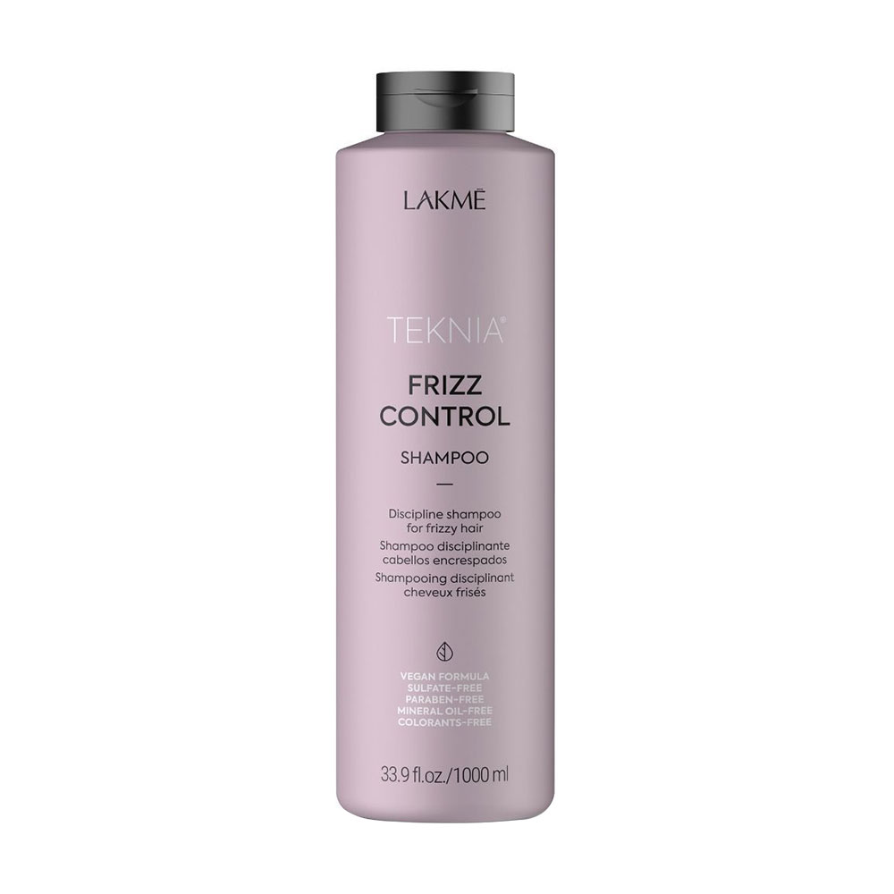 

Безсульфатний дисциплінувальний шампунь Lakme Teknia Frizz Control Shampoo для кучерявого волосся, 1 л