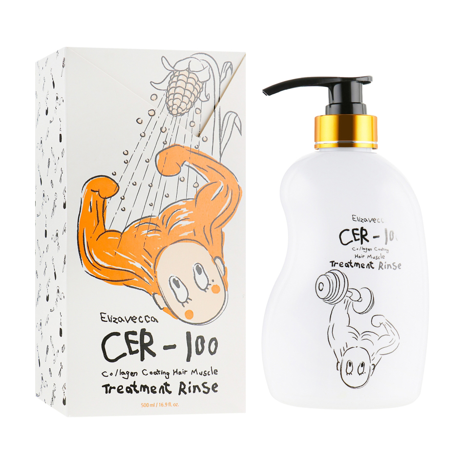

Уцінка! Бальзам-ополіскувач для волосся Elizavecca CER-100 Collagen Coating Hair Muscle Treatment Rinse, 500 мл