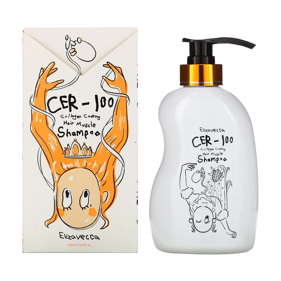 

Шампунь для волосся Elizavecca CER-100 Collagen Coating Hair Muscle Shampoo з колагеном, 500 мл