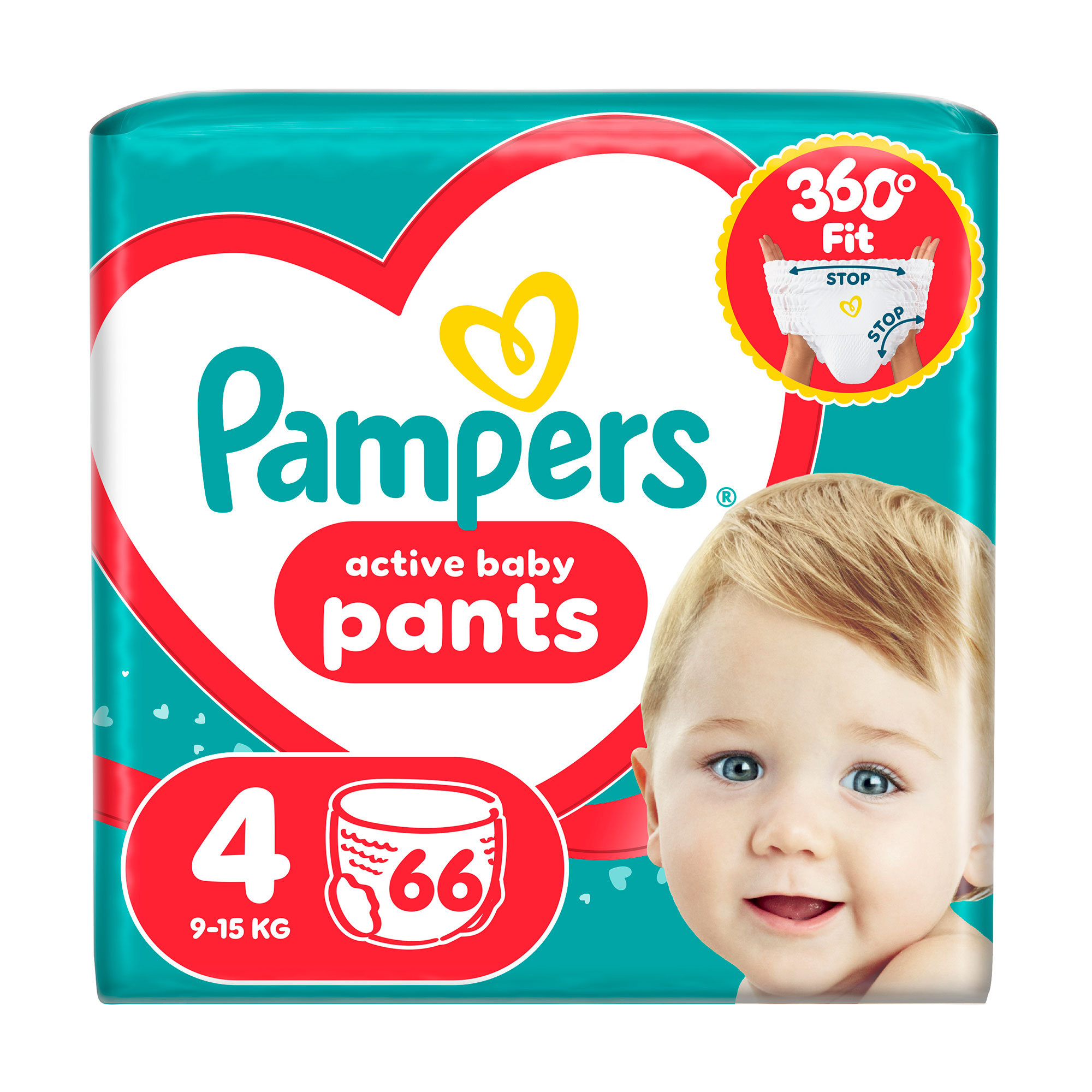 

Підгузки-трусики Pampers Active Baby Pants розмір 4 (9-15 кг), 66 шт