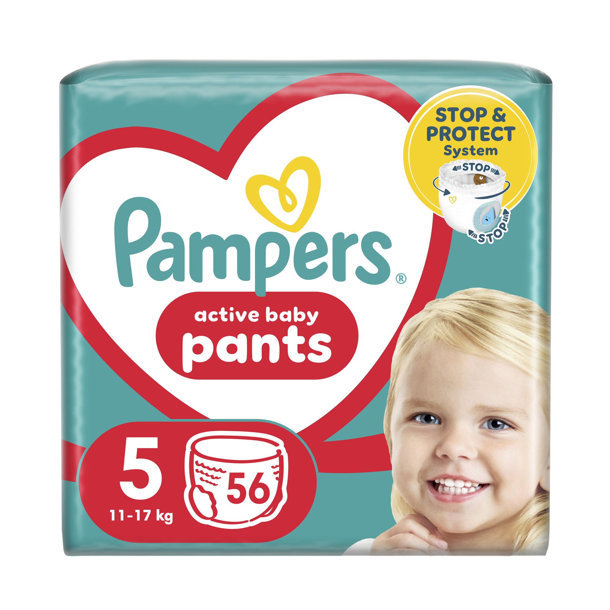 

Підгузки-трусики Pampers Active Baby Pants розмір 5 (11-17 кг), 56 шт