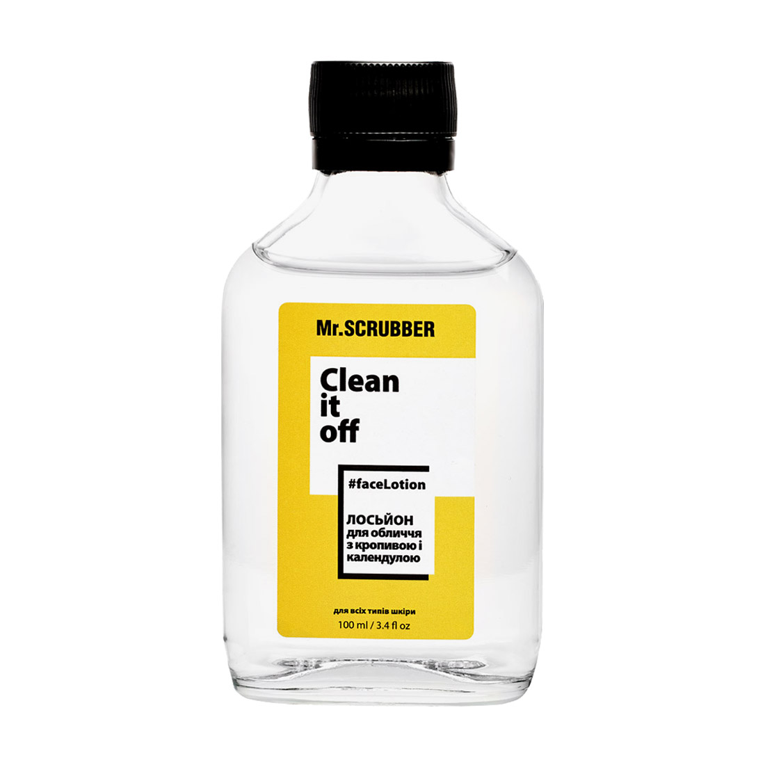 

Лосьйон для обличчя з кропивою та календулою Mr.Scrubber Clean it off, 100 мл