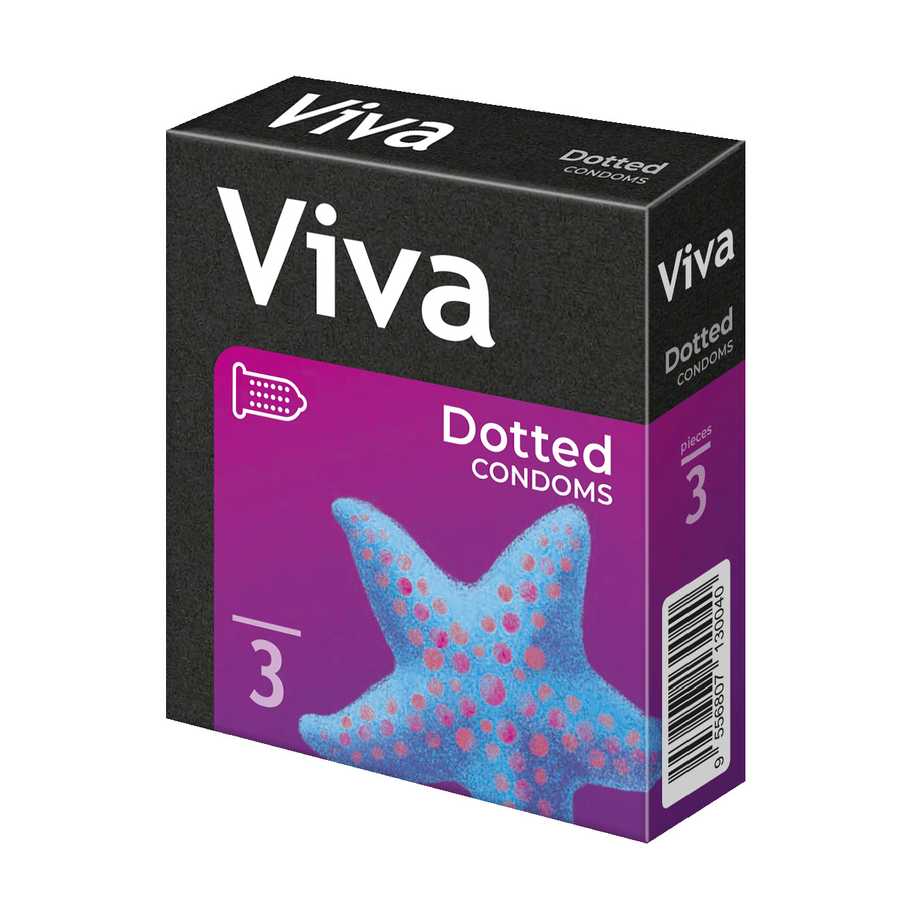 

Презервативи латексні Viva Крапкові, 3 шт