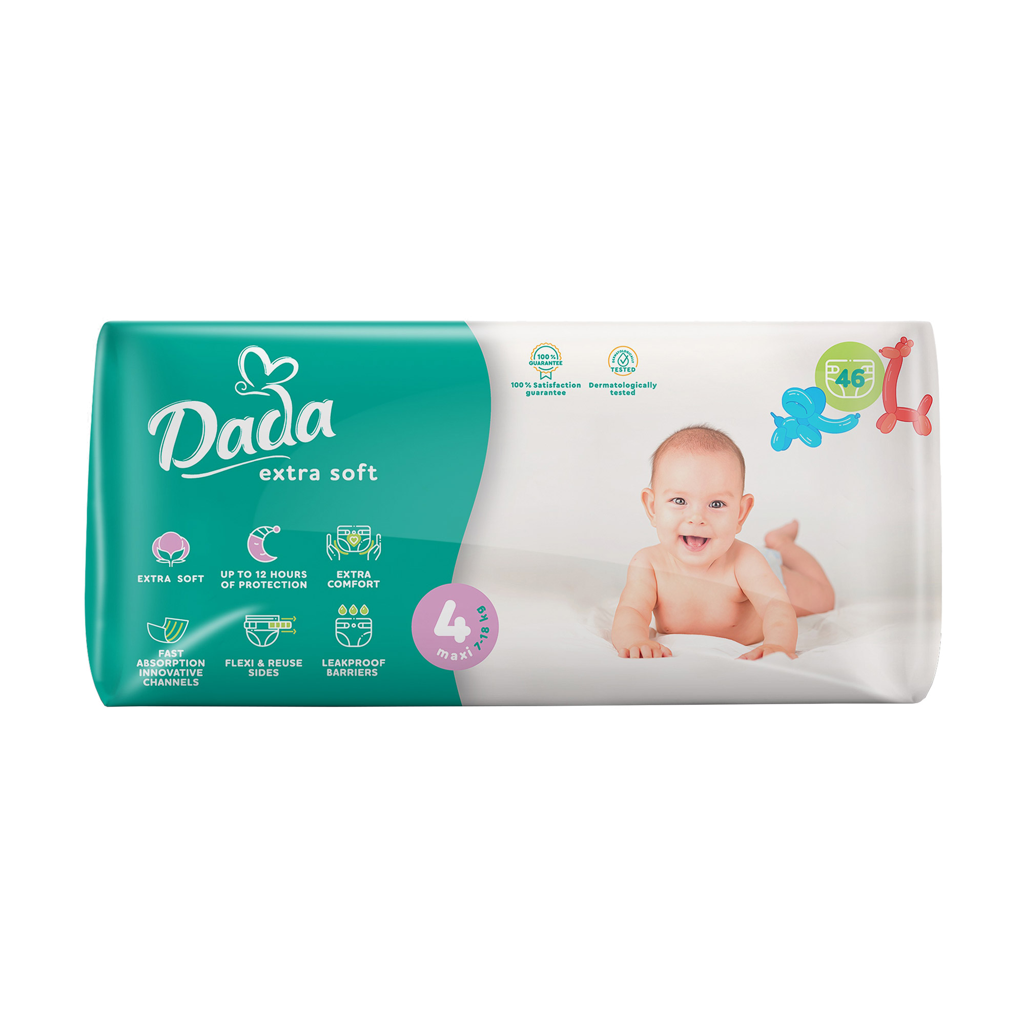 

Уцінка! Підгузки Dada Extra Soft розмір 4 (7-18 кг), 46 шт
