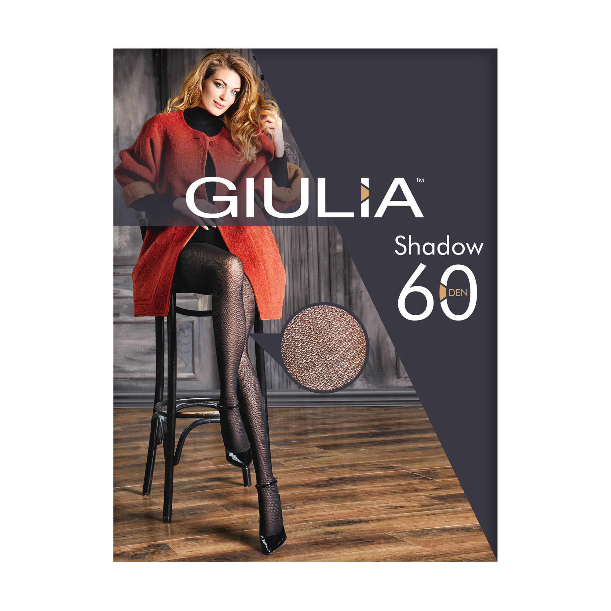 

Фантазійні жіночі колготки з поліаміду та ажурним малюнком Giulia Shadow 60 DEN (10), Nero, розмір 2