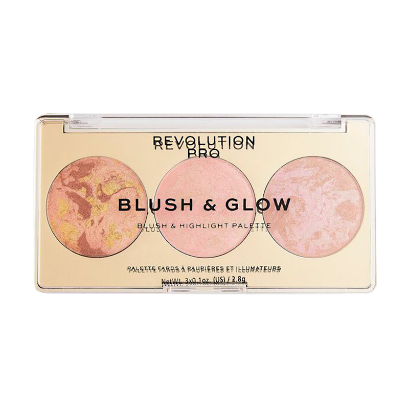 

Уцінка! Палетка для макіяжу обличчя Revolution Pro Blush & Glow Palette Peach Glow, 2.8 г