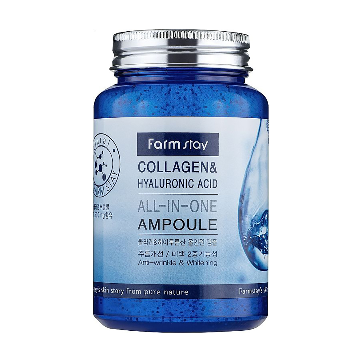 

Ампульна сироватка для обличчя FarmStay Collagen & Hyaluronic Acid All-in-One Ampoule з колагеном та гіалуроновою кислотою, 250 мл