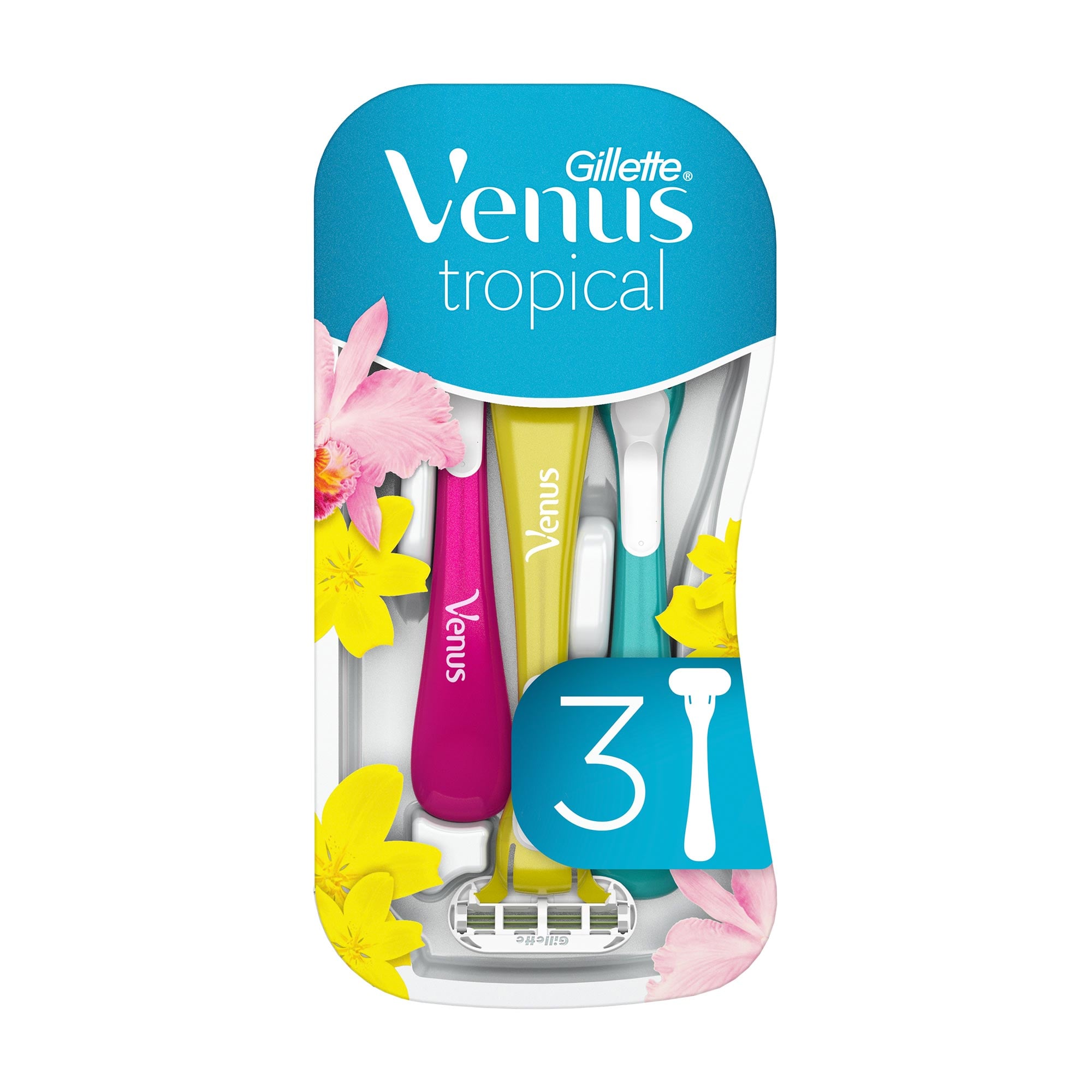 

Одноразові станки для гоління жіночі (бритви) Gillette Venus Tropical, 3 шт