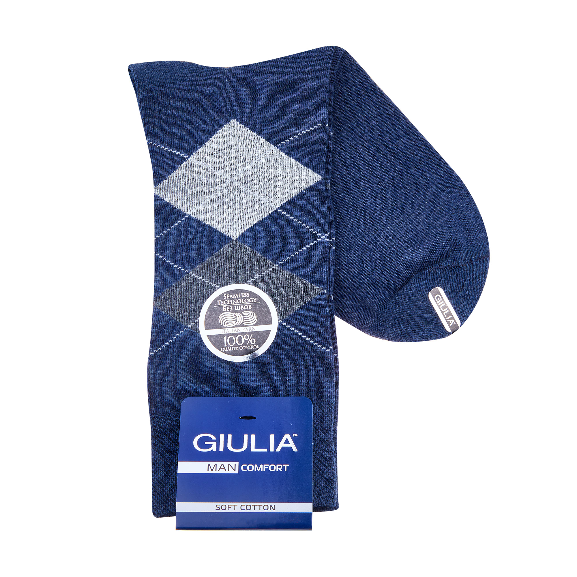 

Шкарпетки чоловічі Giulia Man Comfort Melange 02, Denim Melange, розмір 43-44