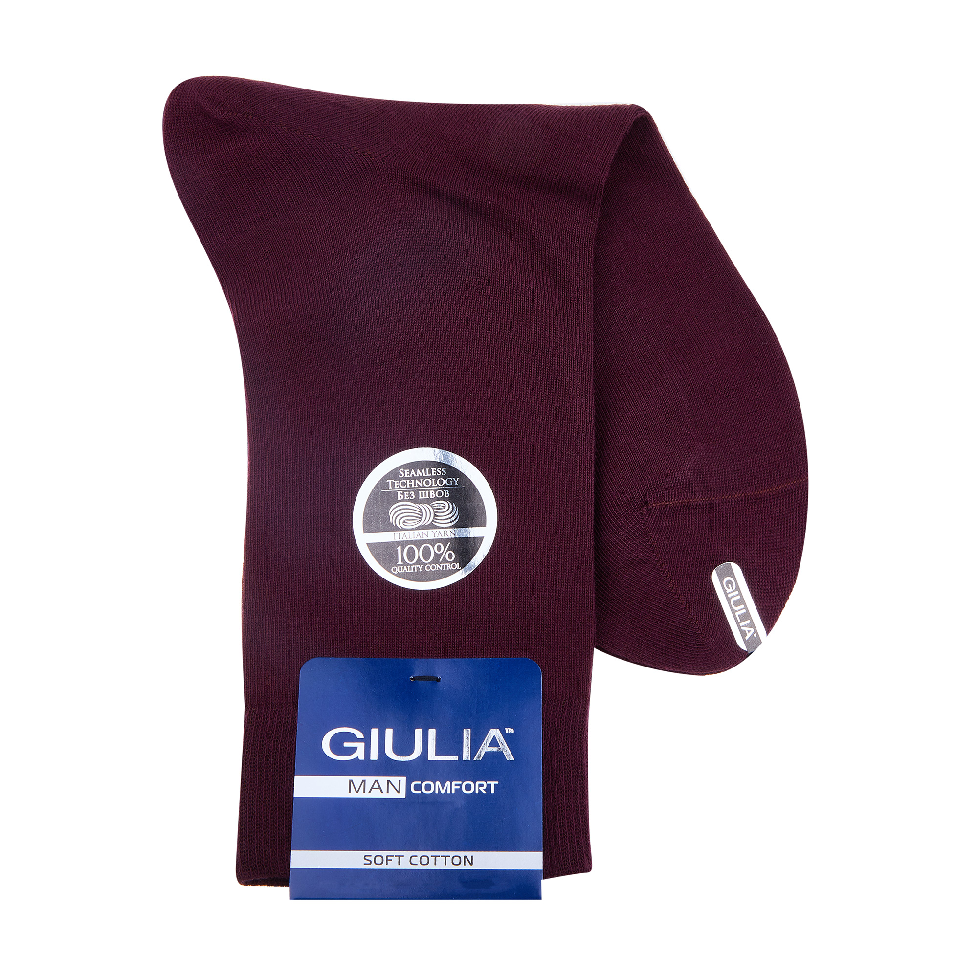 

Шкарпетки чоловічі Giulia Man Comfort Color, Marsala, розмір 43-44