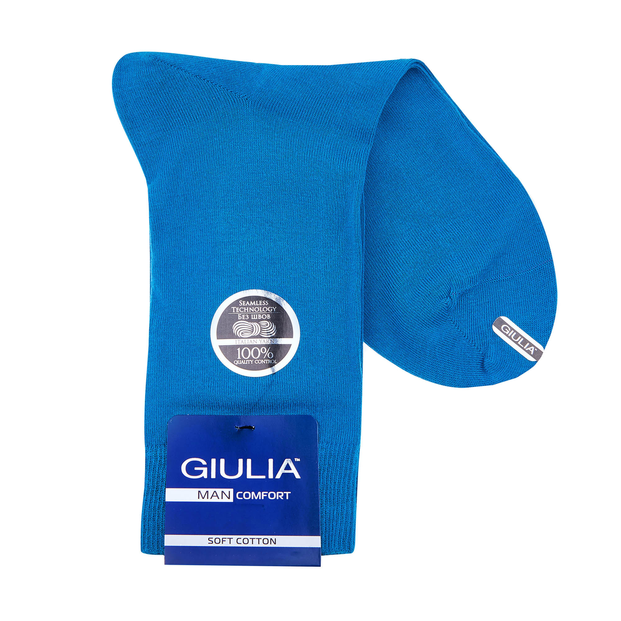 

Шкарпетки чоловічі Giulia Man Comfort Color, Turquoise, розмір 43-44
