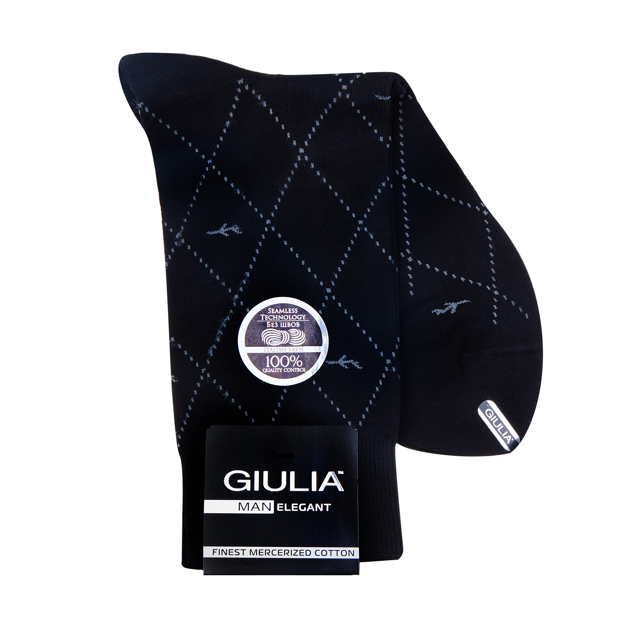 

Шкарпетки чоловічі Giulia Man Elegant Model 302, Nero, розмір 39-40
