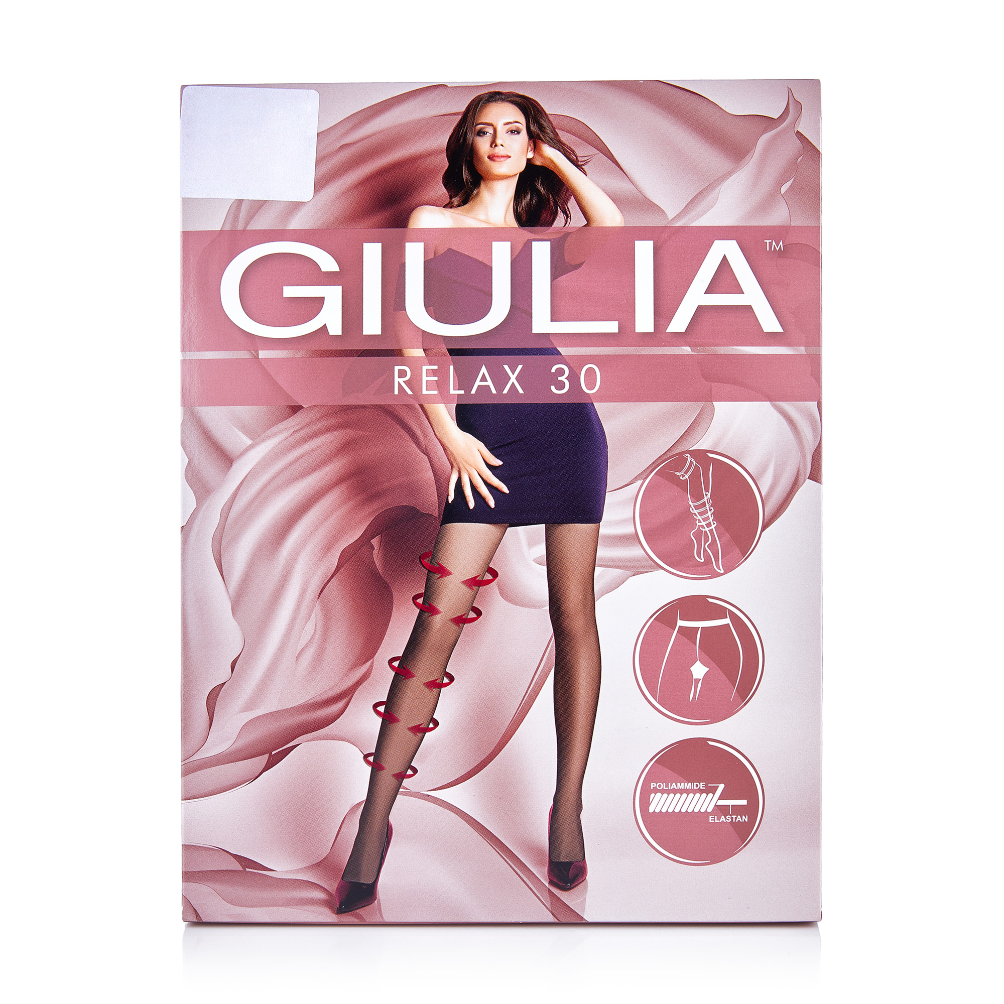 

Колготки жіночі Giulia Relax підтримуючі, з шортиками, 30 DEN, Caramel, розмір 5
