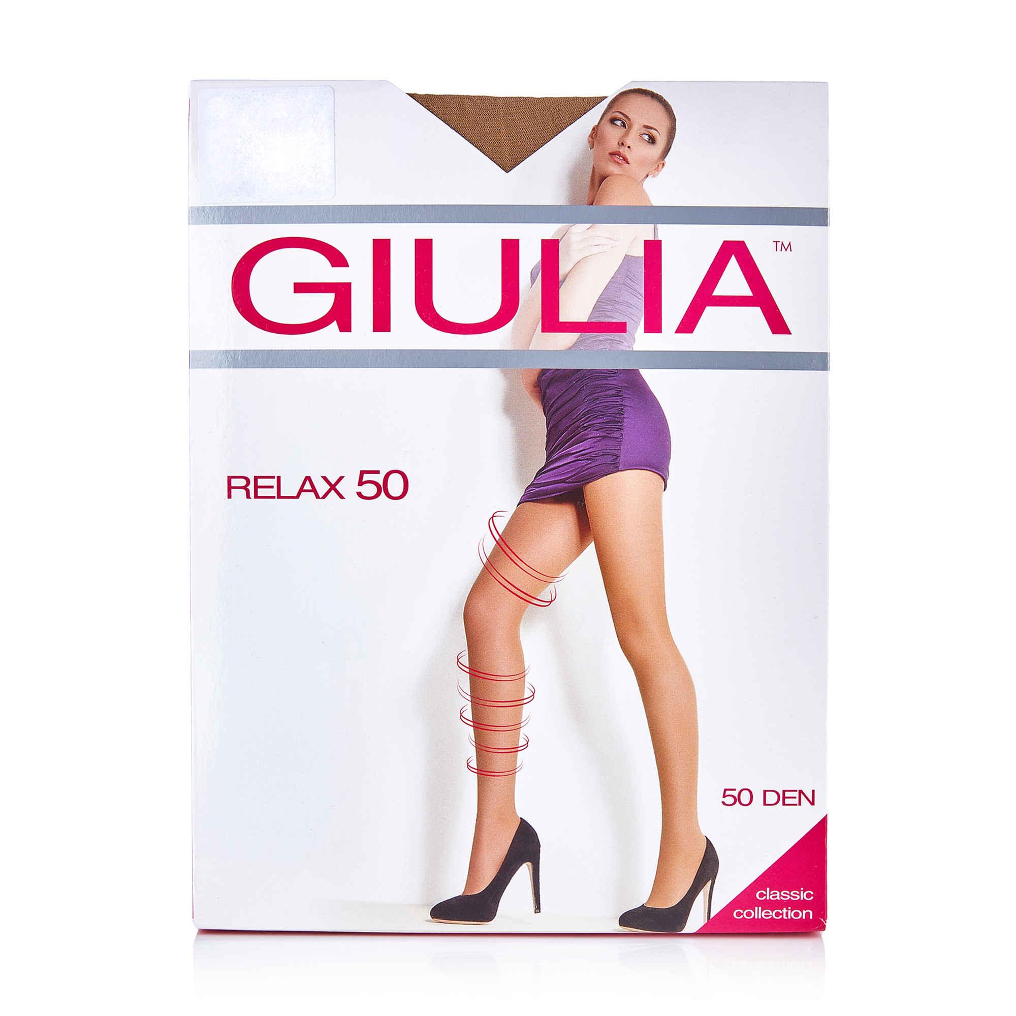 Колготи жіночі Giulia Relax підтримуючі, з шортиками, 50 DEN, Caramel, розмір 4