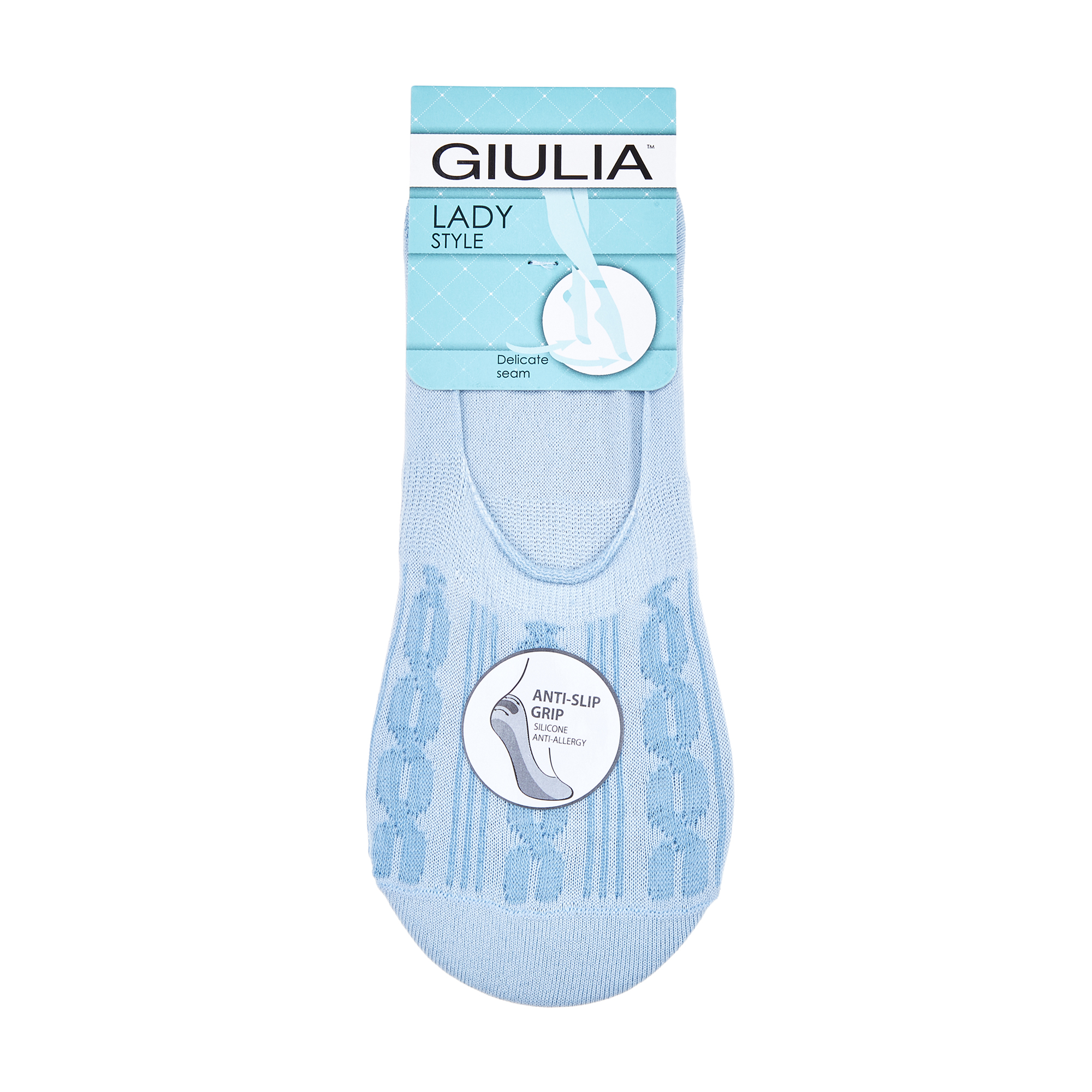 

Підслідники жіночі Giulia WF1 Soft 001 з силіконовою п’ятою, Baby Blue, розмір 36-38