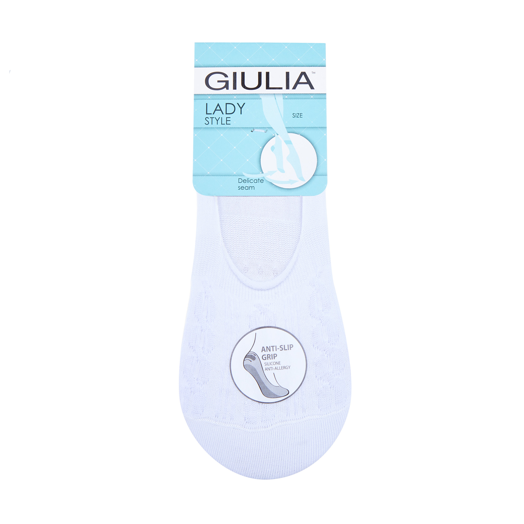 

Підслідники жіночі Giulia WF1 Soft 001 з силіконовою п’ятою, Bianco, розмір 36-38