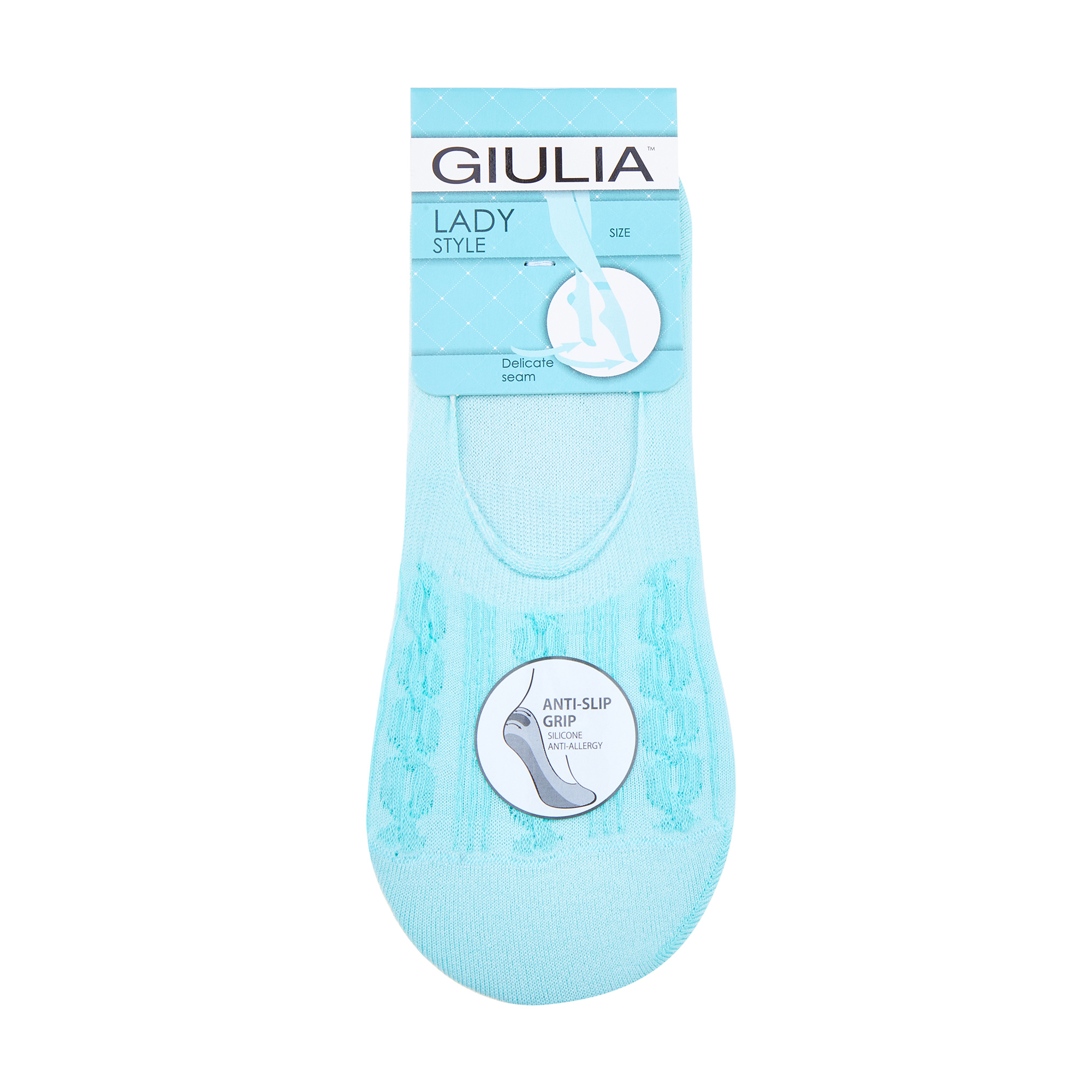 

Підслідники жіночі Giulia WF1 Soft 001 з силіконовою п’ятою, Light Mint, розмір 36-38