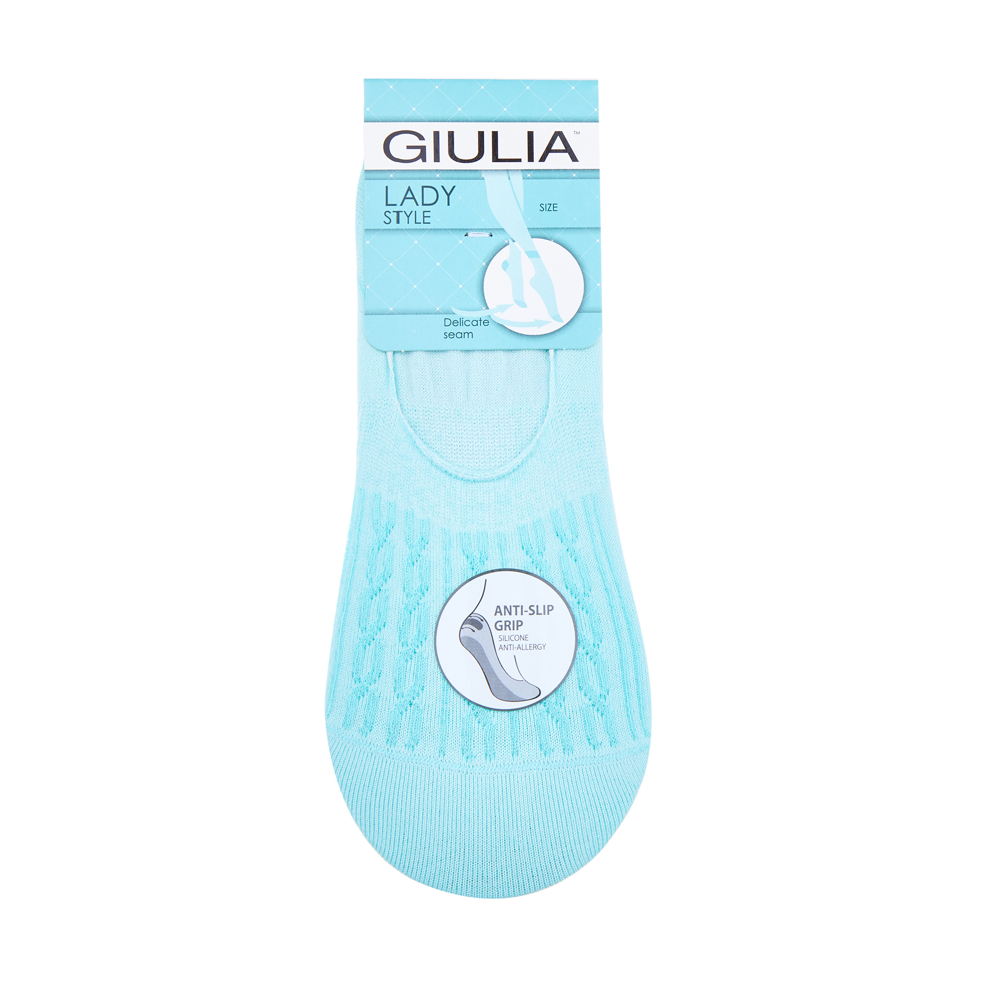 

Підслідники жіночі Giulia WF1 Soft 002 з силіконовою п’ятою, Light Mint, розмір 36-38