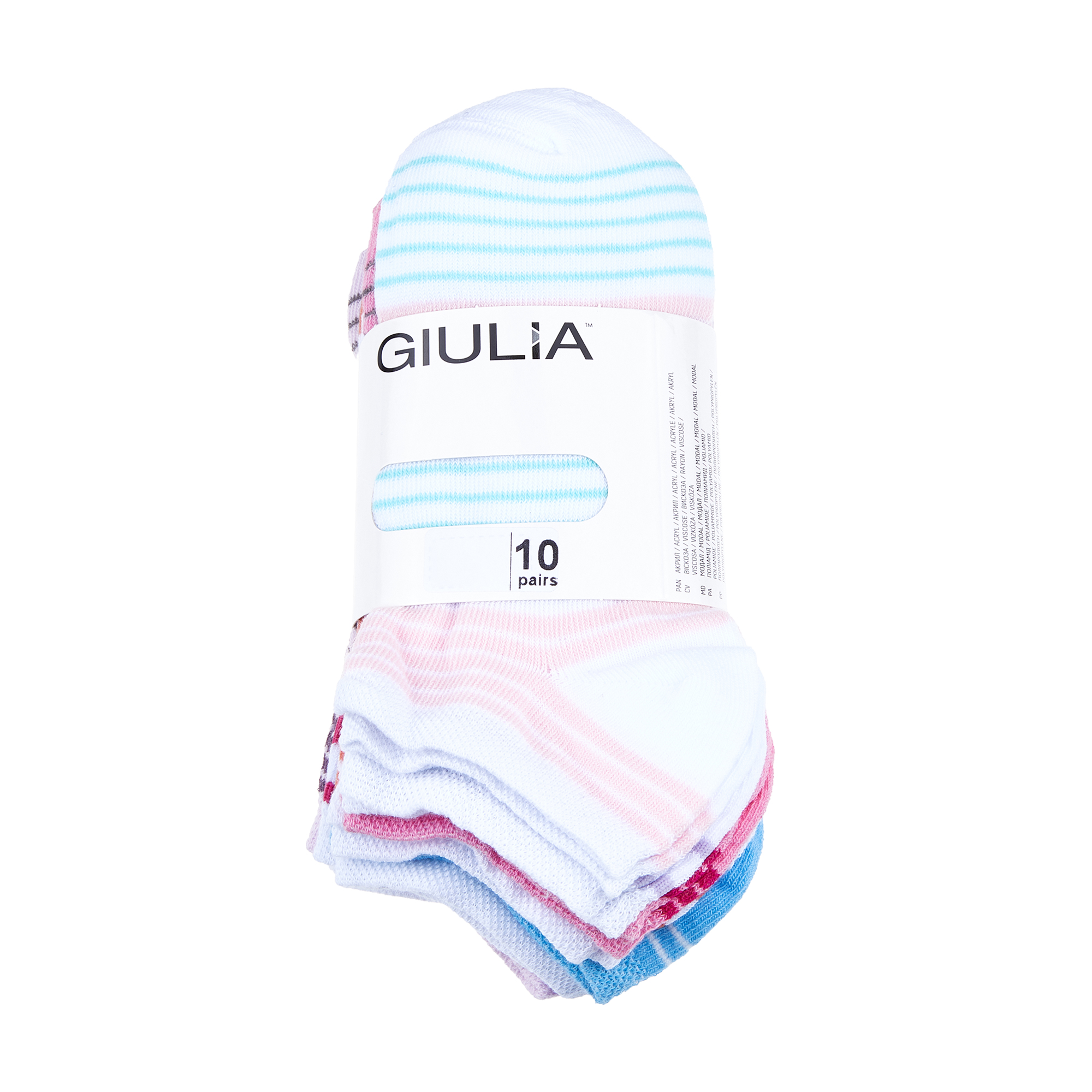 

Шкарпетки жіночі Giulia WS1 Pack 001 10 пар, розмір 36-39