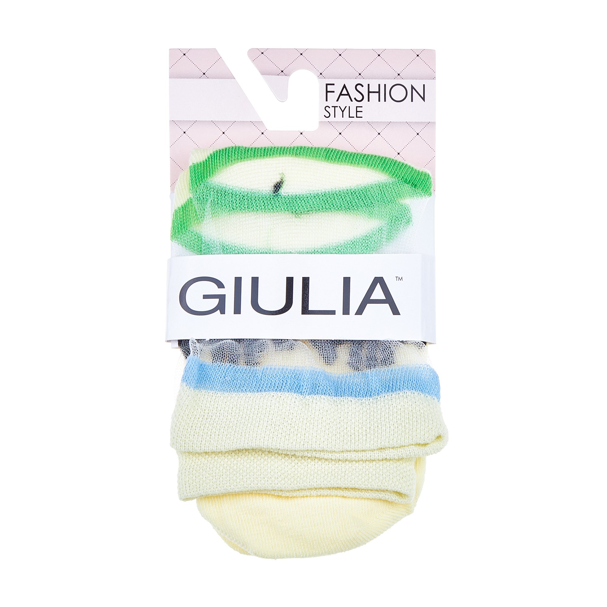

Шкарпетки жіночі фантазійні Giulia WS2 Cristal 038 Light Yellow, розмір 39-40